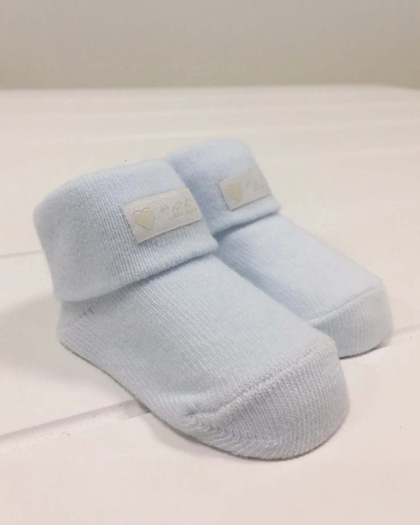 Calzini Nanan azzurri in cotone con risvolto image