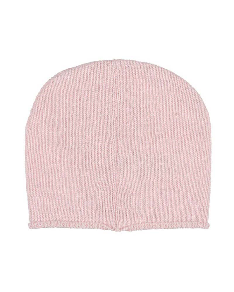 Berretto Nanan rosa in maglia di misto viscosa con orsetto image