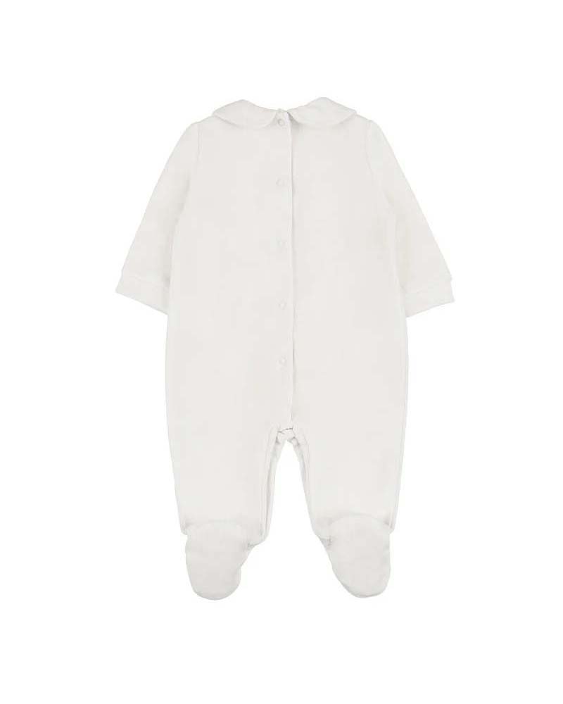 Tutina Nanan bianca in ciniglia con orsetto image