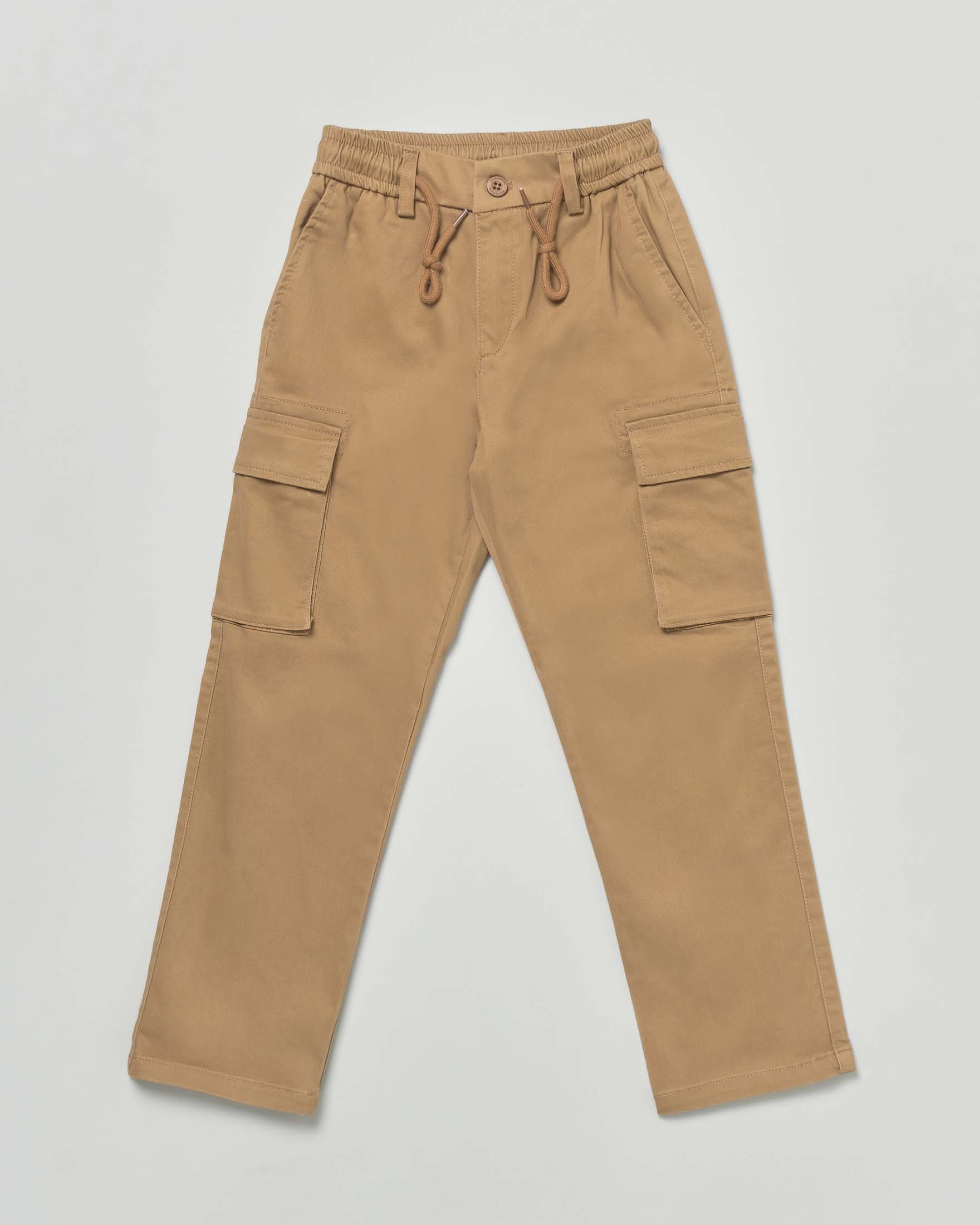 Pantalone cargo Guess color biscotto in cotone stretch