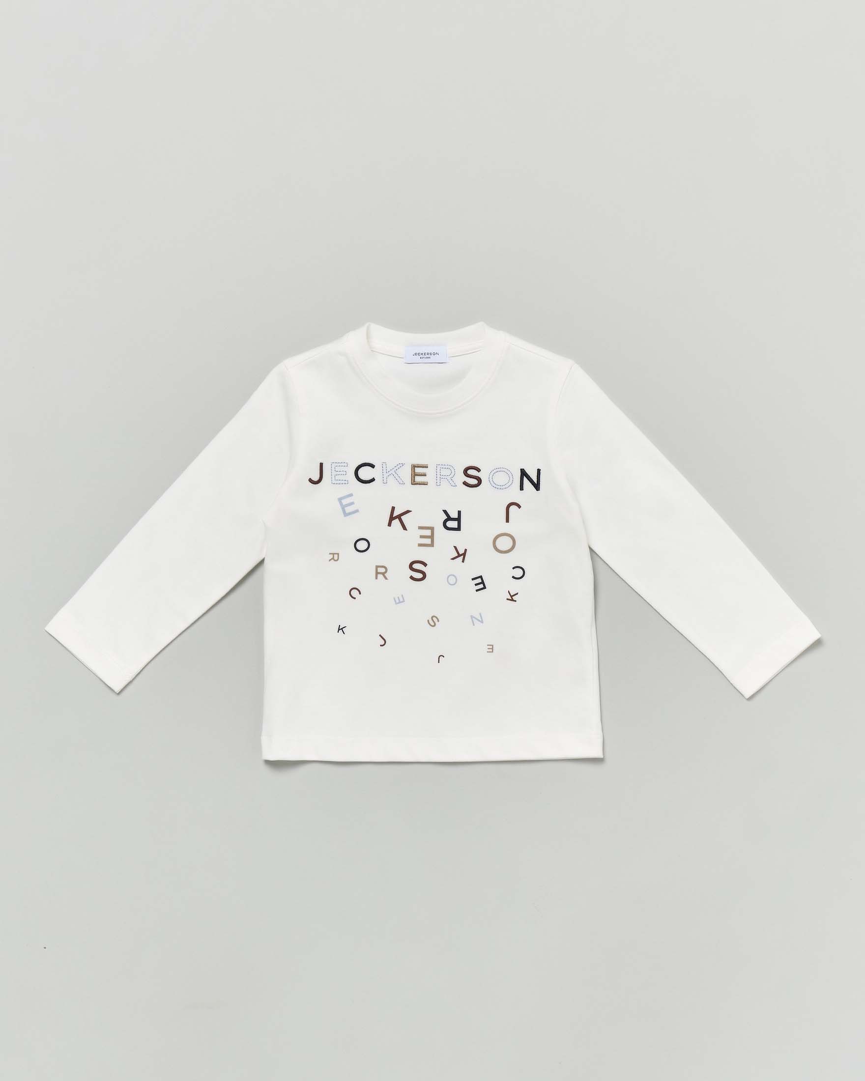 T-shirt Guess bianca in puro cotone con stampa logo lettering