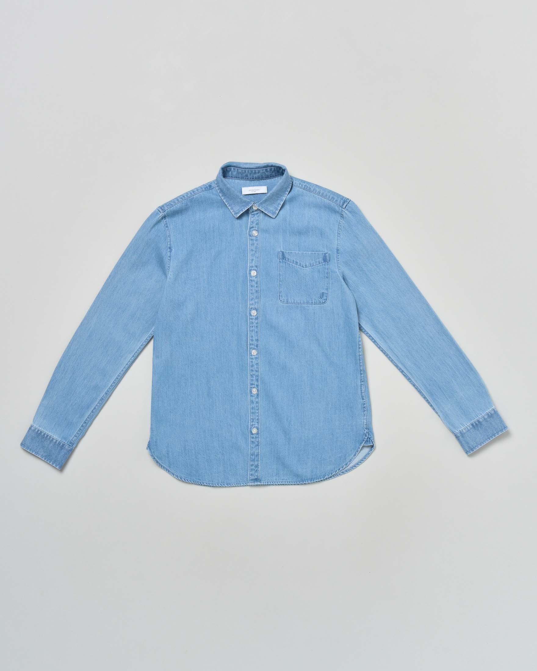 Camicia Jeckerson in chambray denim di puro cotone