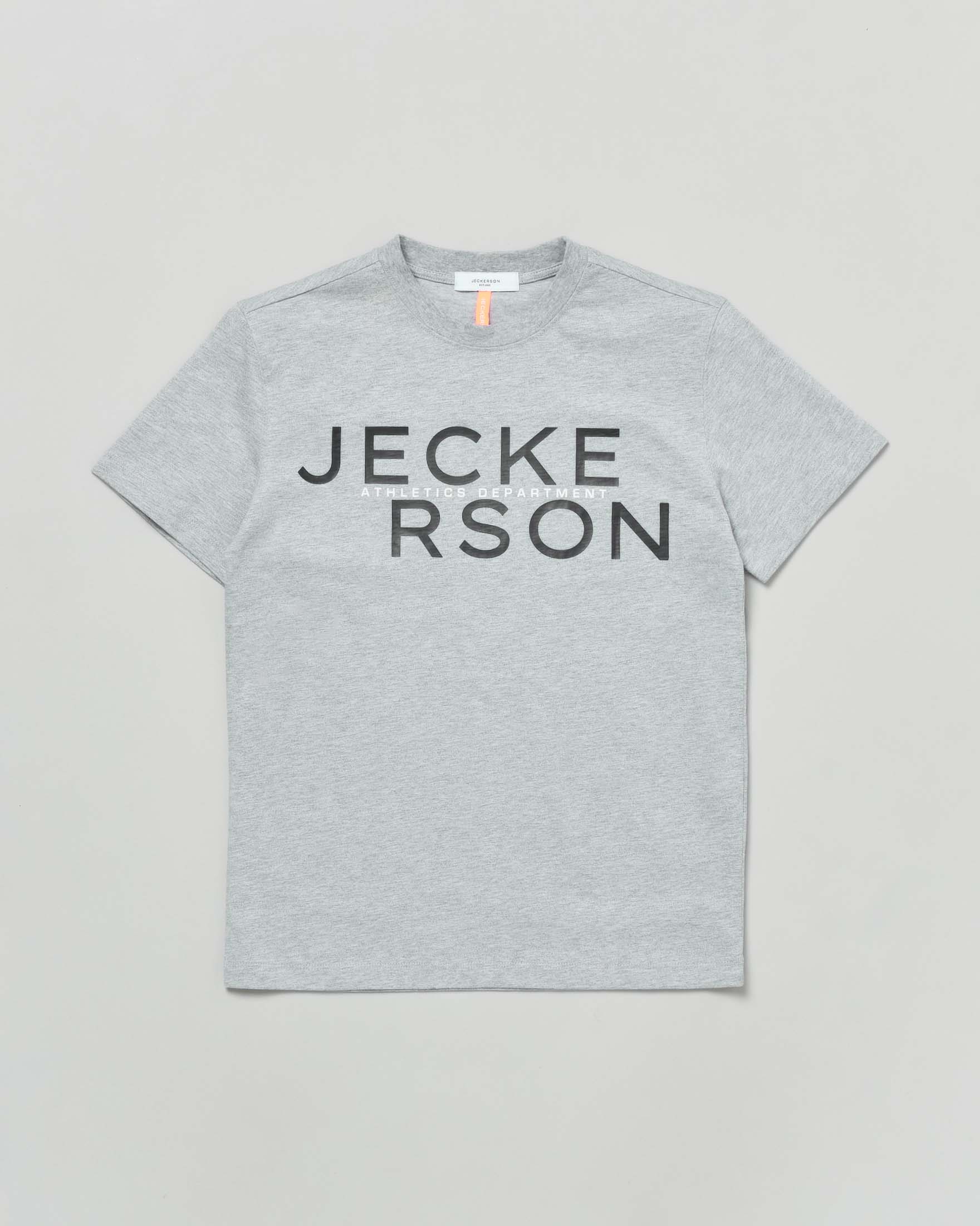 T-shirt grigia Jeckerson a maniche cortcon logo lettering