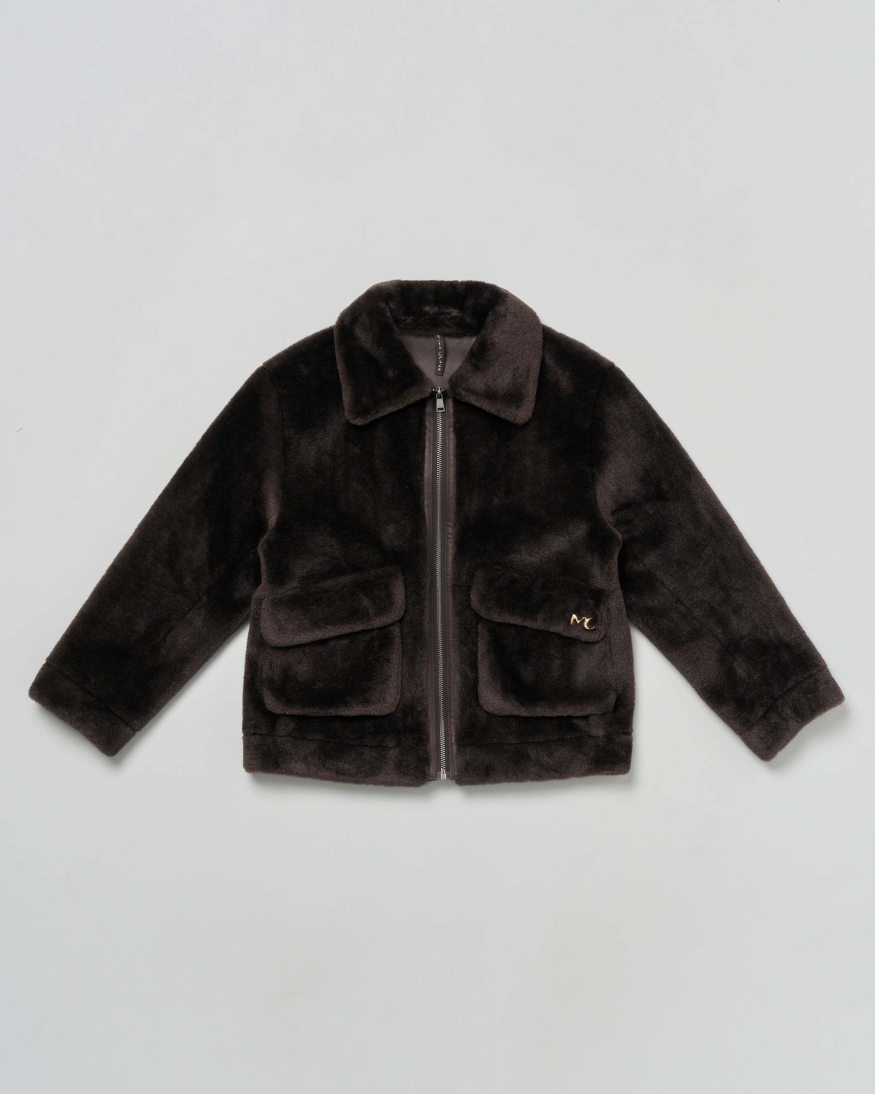 Giacca Manila Grace in ecopelliccia marrone