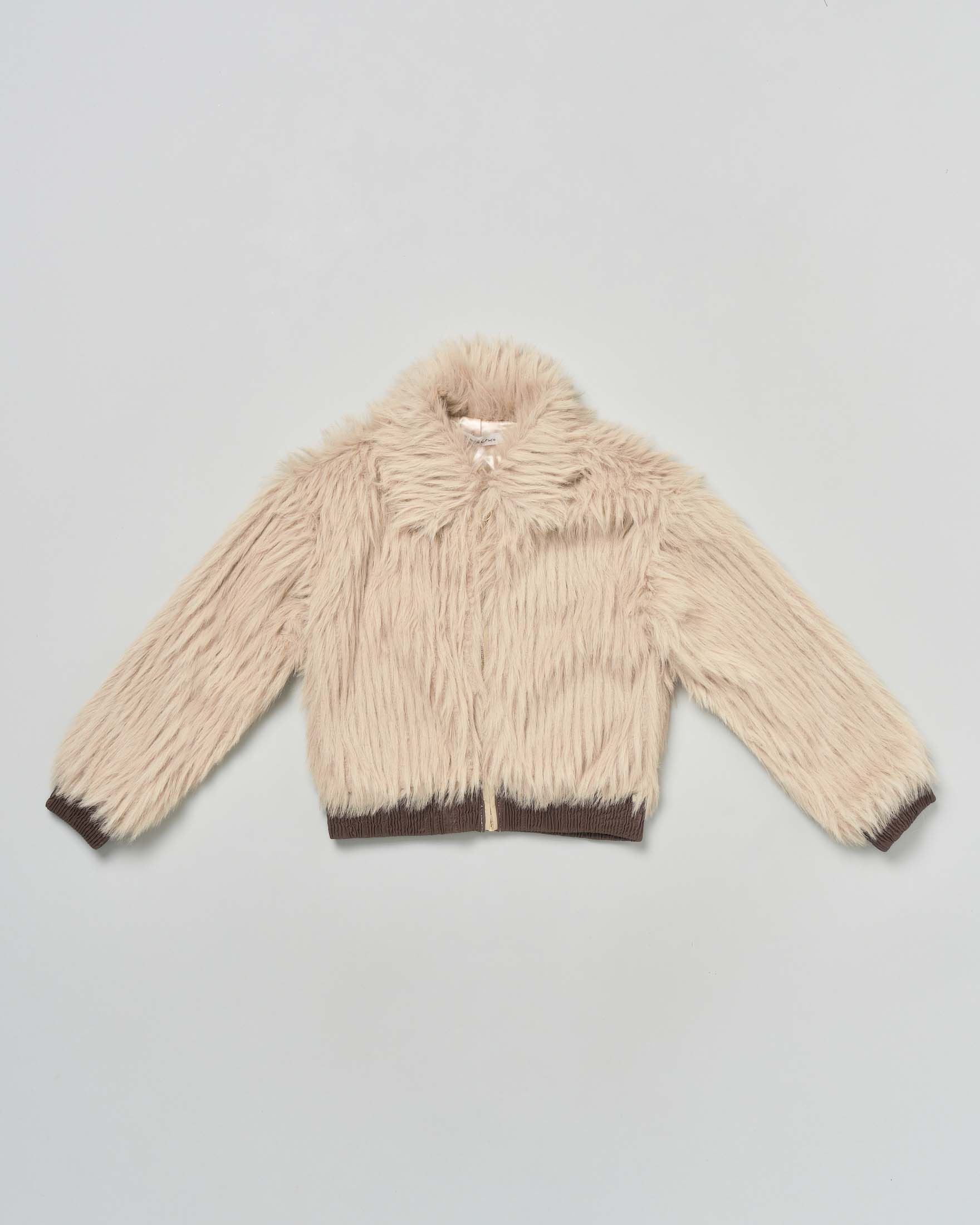 Bomber Manila Grace in ecopelliccia beige