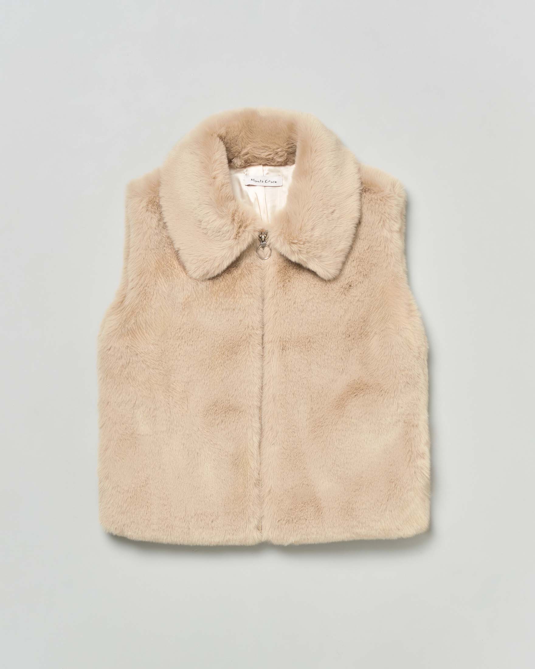 Gilet Manila Grace in ecopelliccia beige