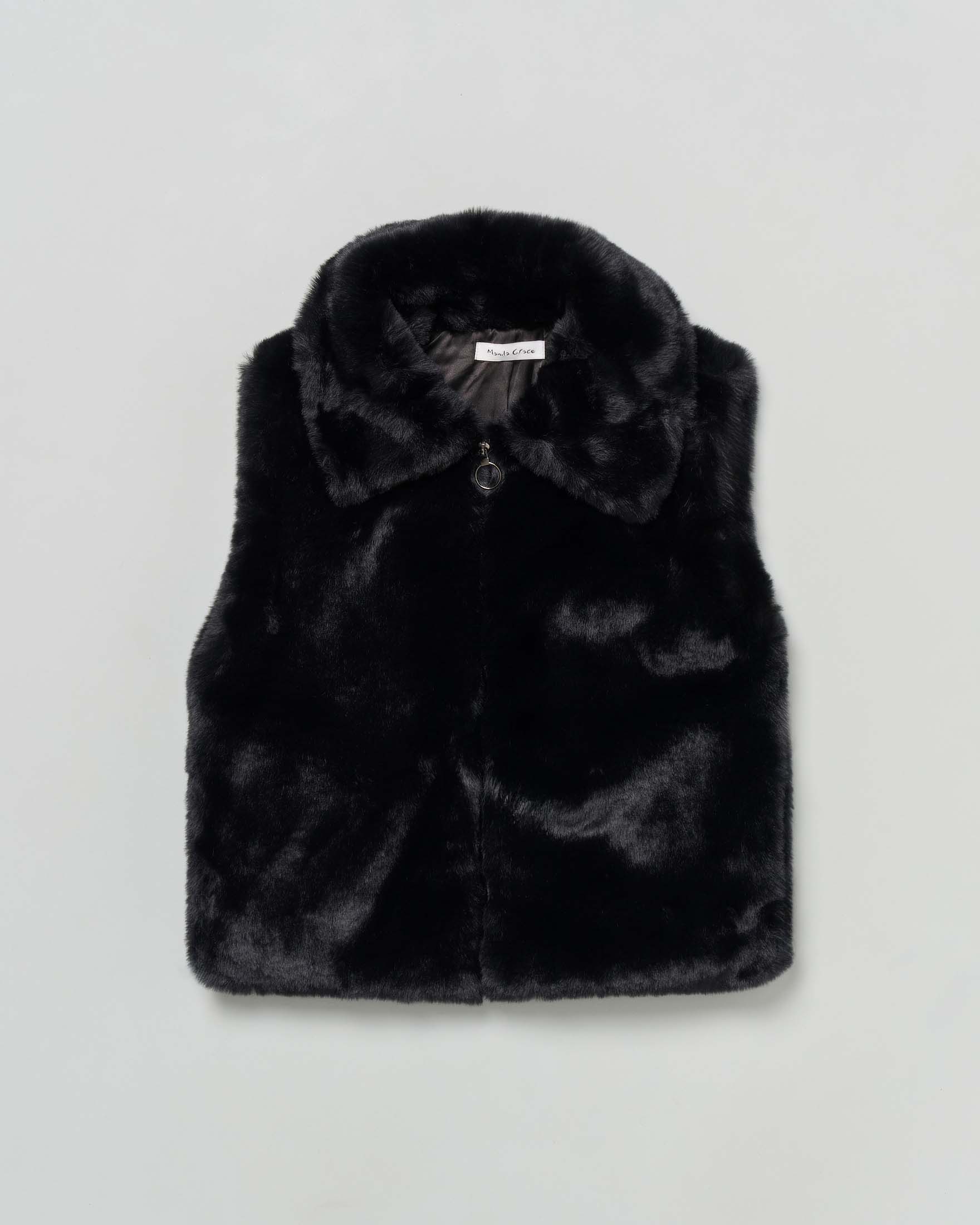 Gilet Manila Grace in ecopelliccia nera