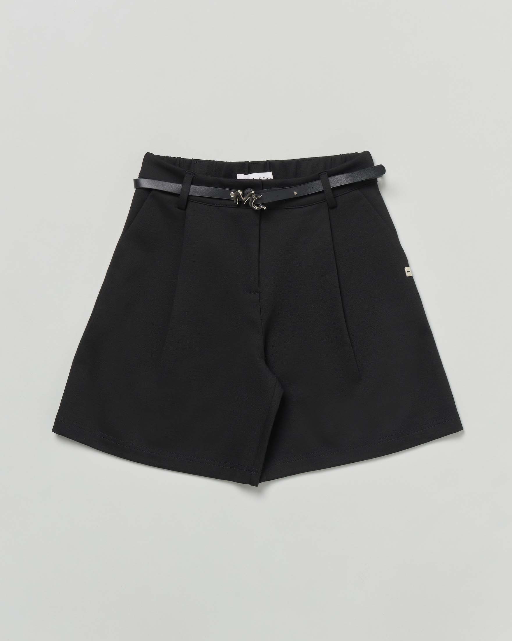 Short nero Manila Grace con cinturina