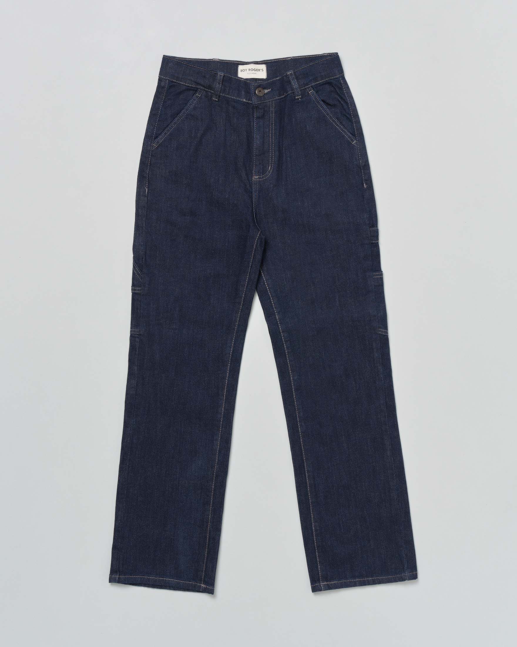 Jeans Roy Roger's worker lavaggio blu scuro in cotone stretch