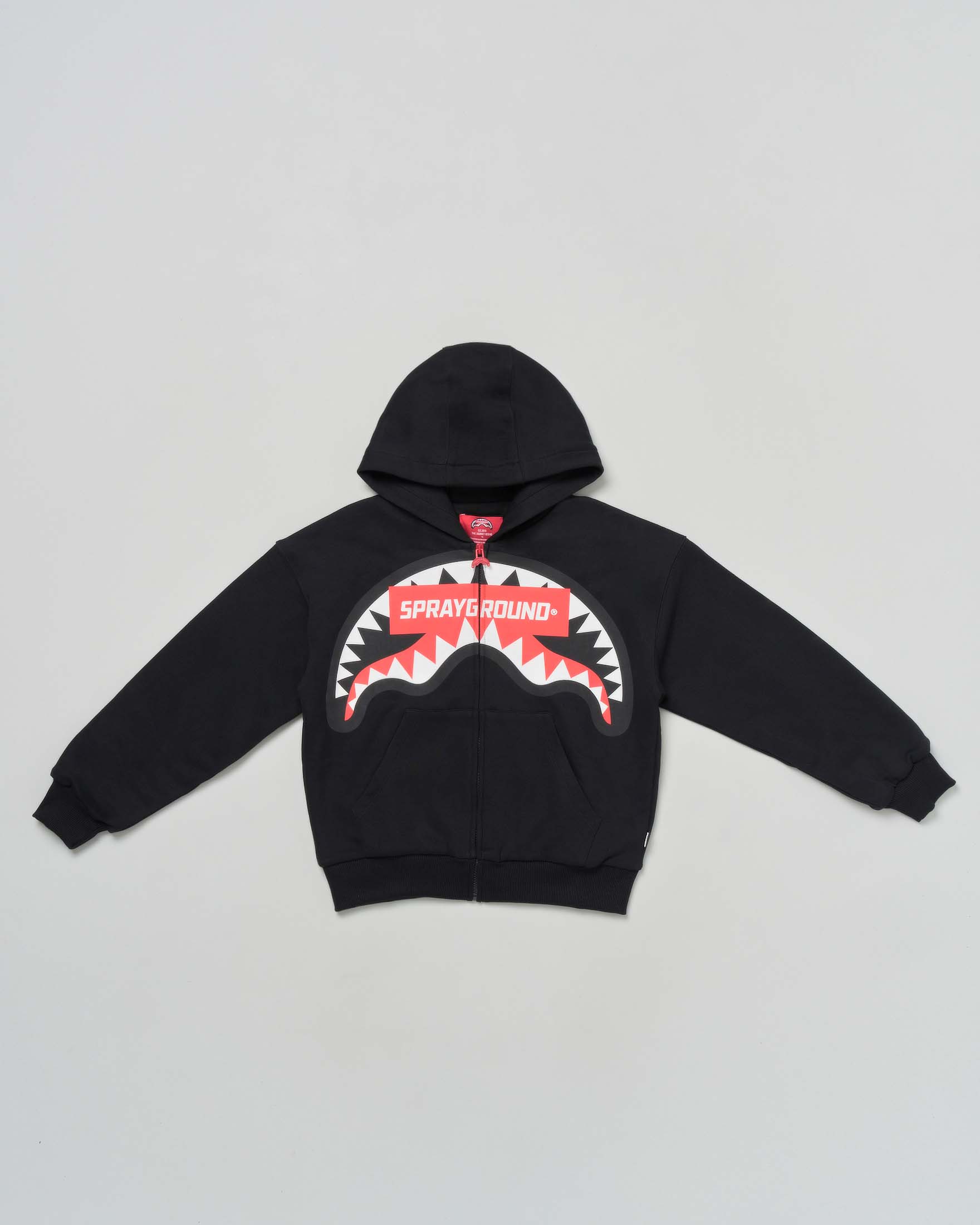 Felpa Sprayground nera in puro cotone con scritta logo