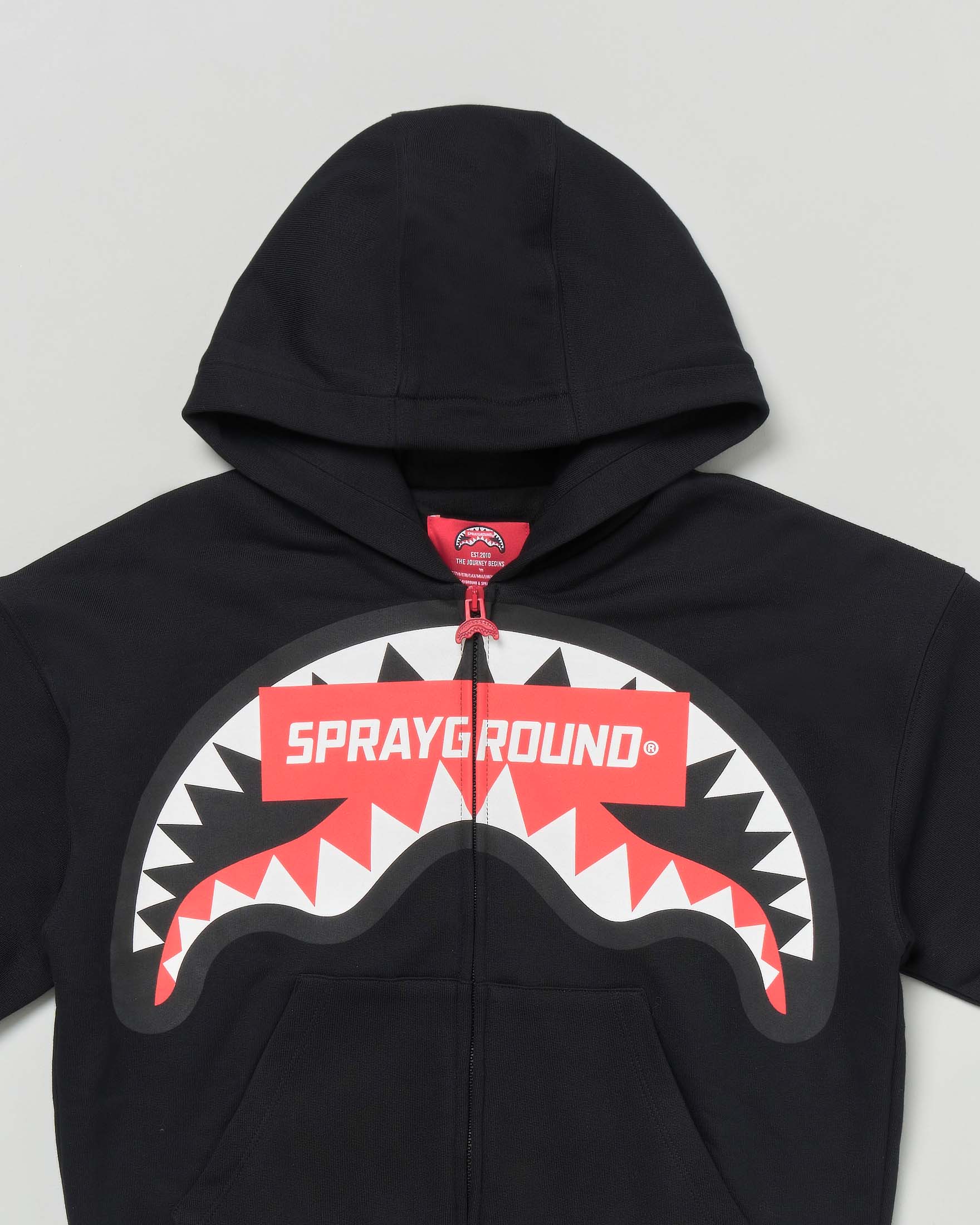 Felpa Sprayground nera in puro cotone con scritta logo image