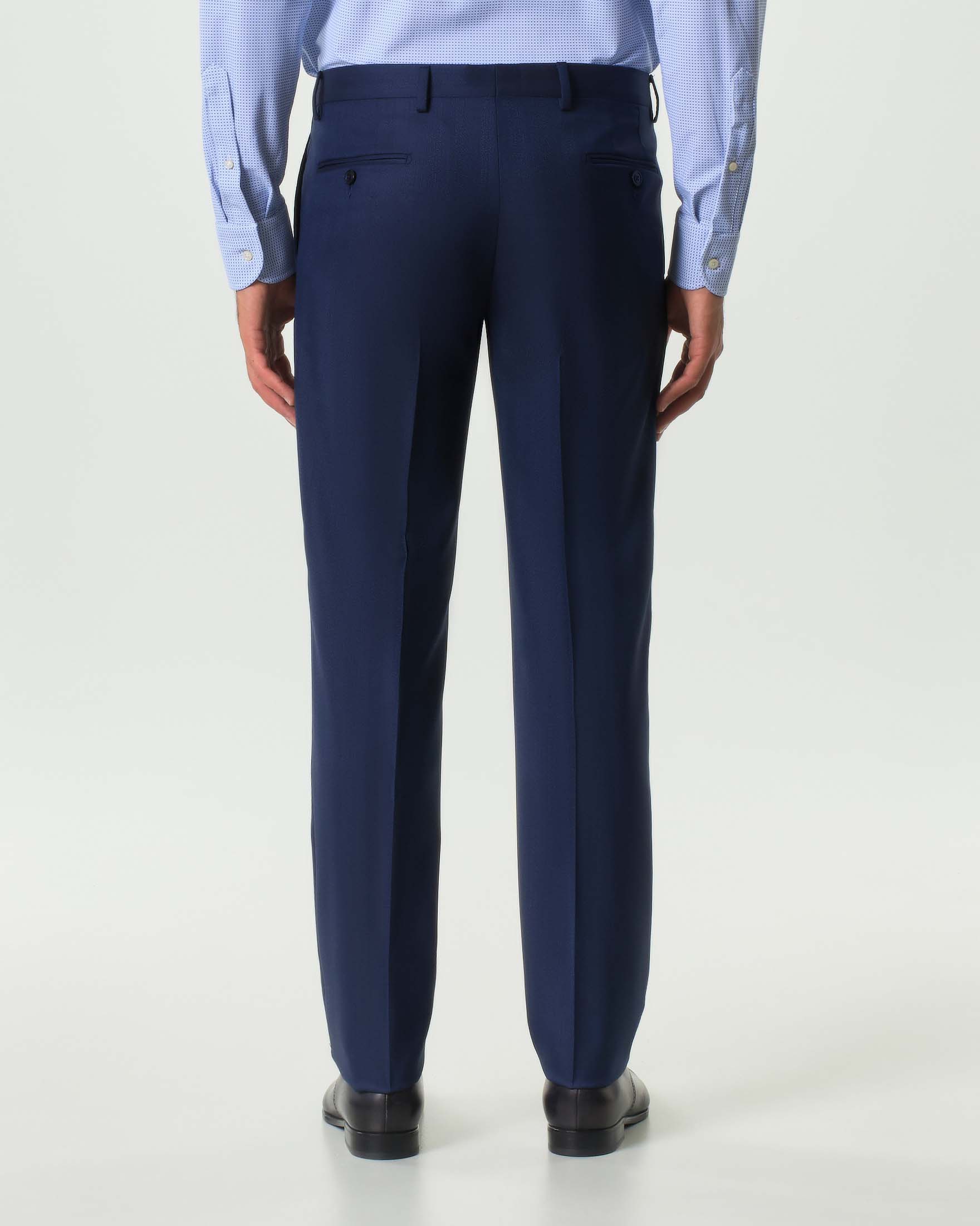 Abito Colamarino in tela di pura lana Vitale Barberis Canonico blu