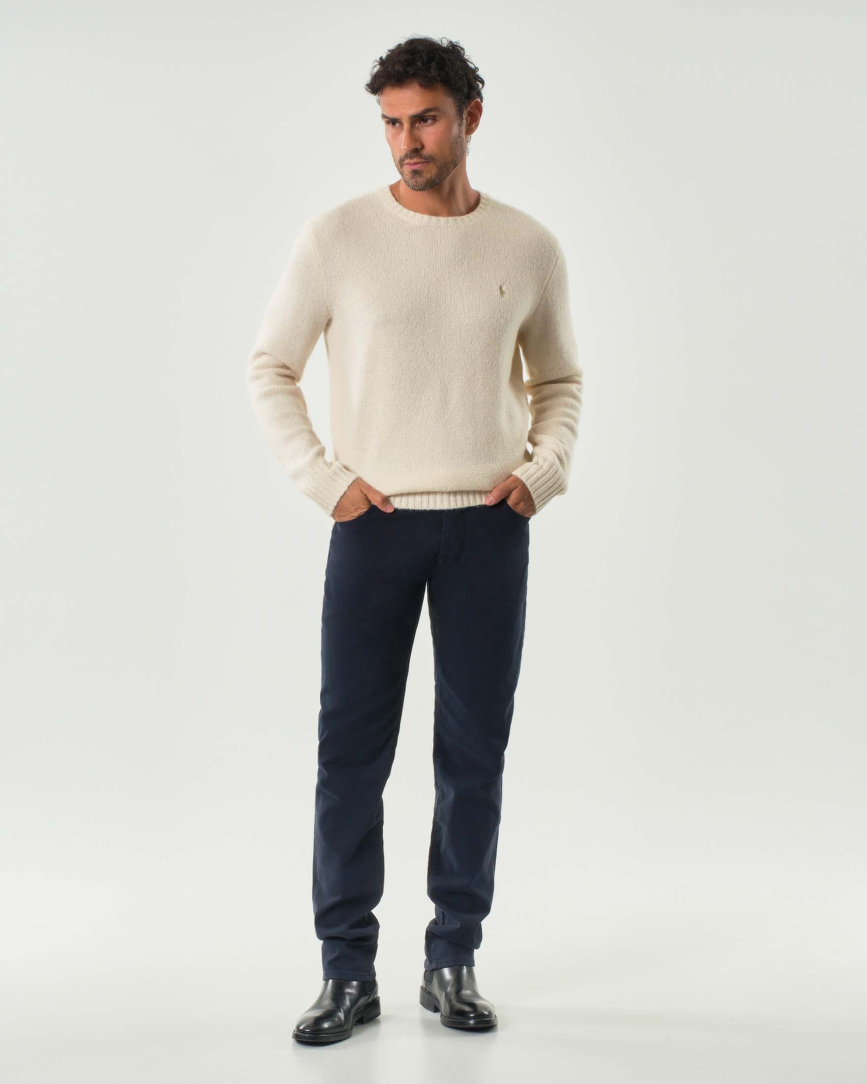 Pantaloni cinque tasche Jacob Cohen Nick slim-fit blu in gabardina di cotone stretch