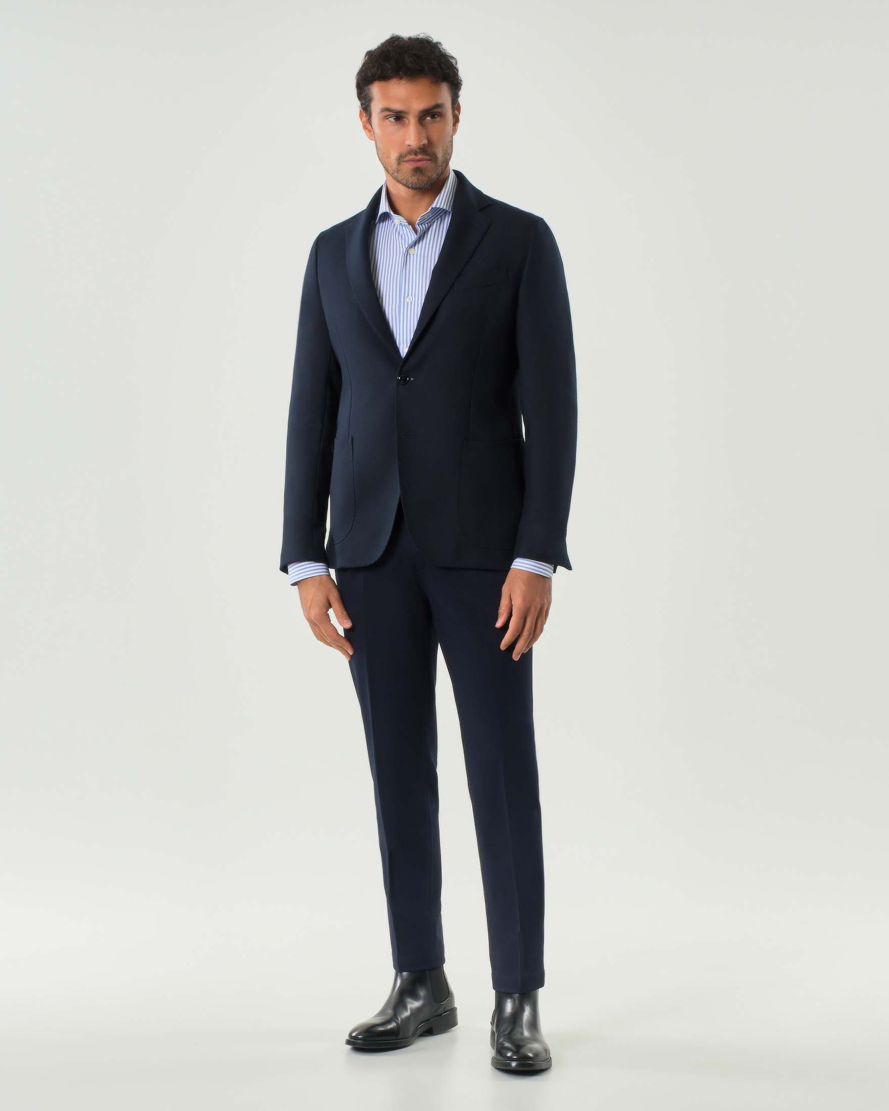 Blazer Paul Baker blu in misto lana effetto sallia