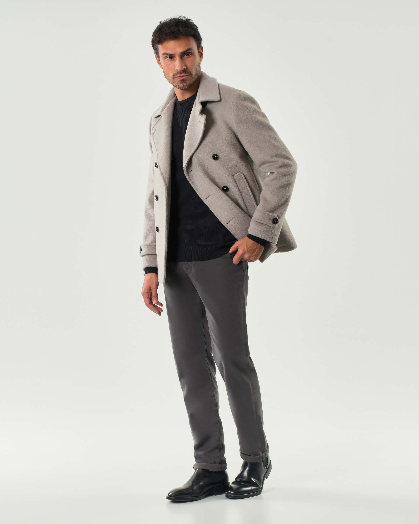 Caban Paul Baker grigio chiaro in misto lana