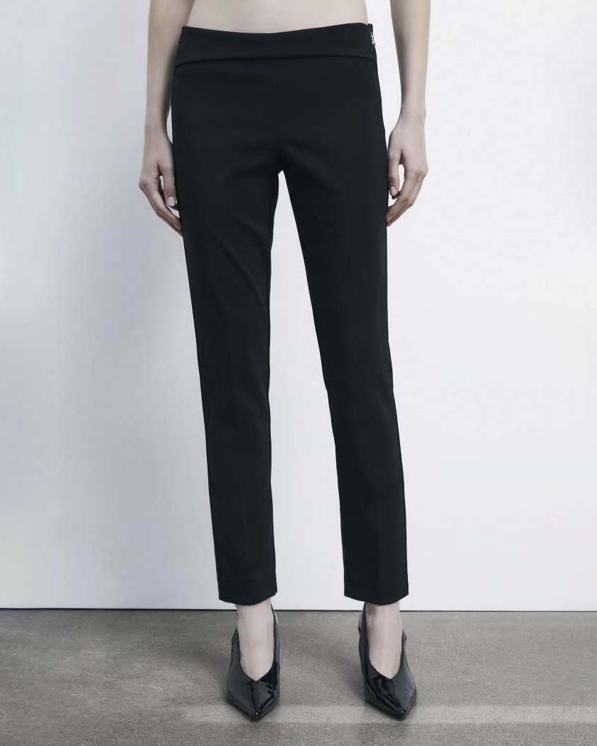 Pantaloni neri skinny Patrizia Pepe in crêpe stretch a vita regolare image