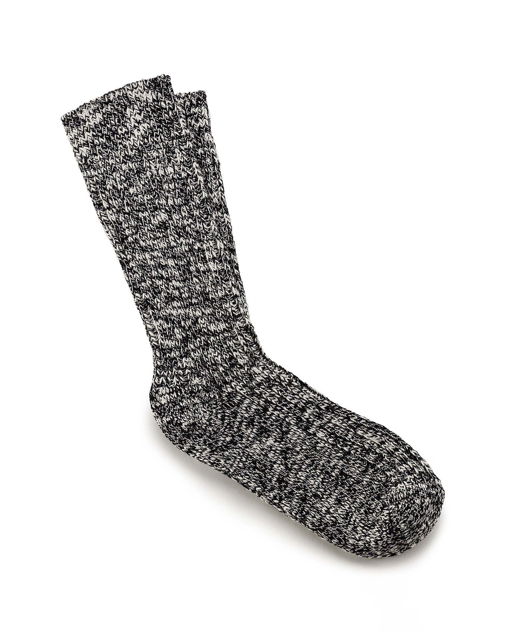 Calzettoni corti Birkenstock in misto cotone neri melange a coste