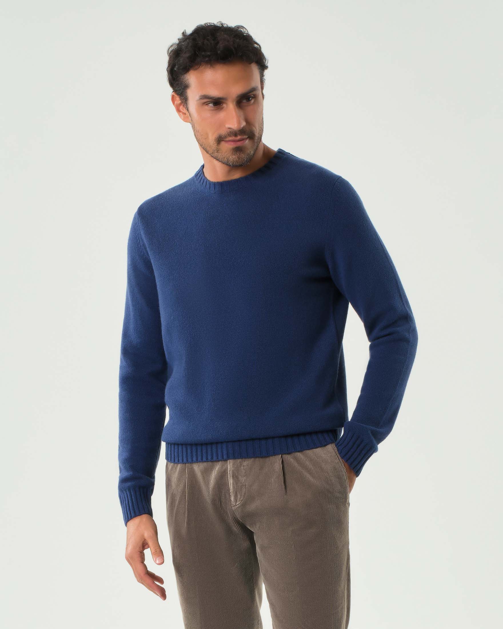 Pantaloni chino fango in velluto di misto cotone e modal stretch a costine