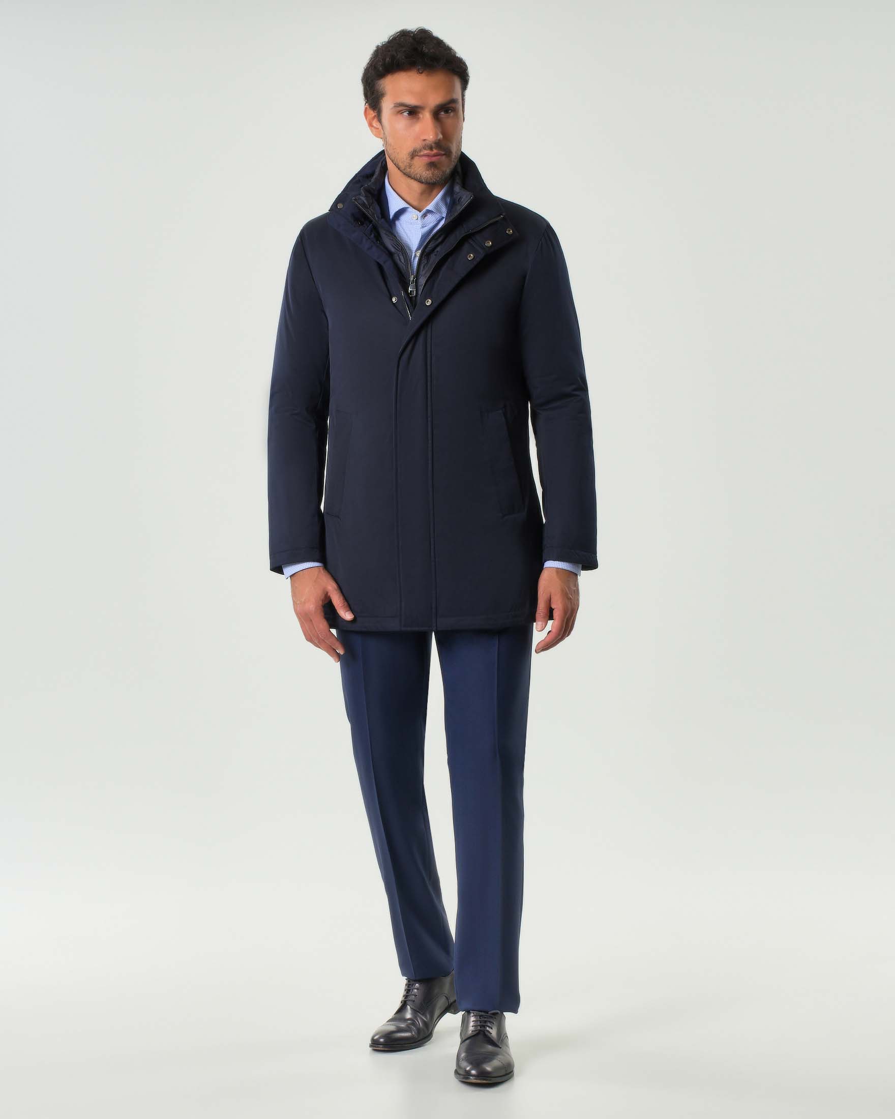 Impermeabile Amburgo Pellizzari color bronzo in misto cotone con davantino staccabile imbottito in piuma image