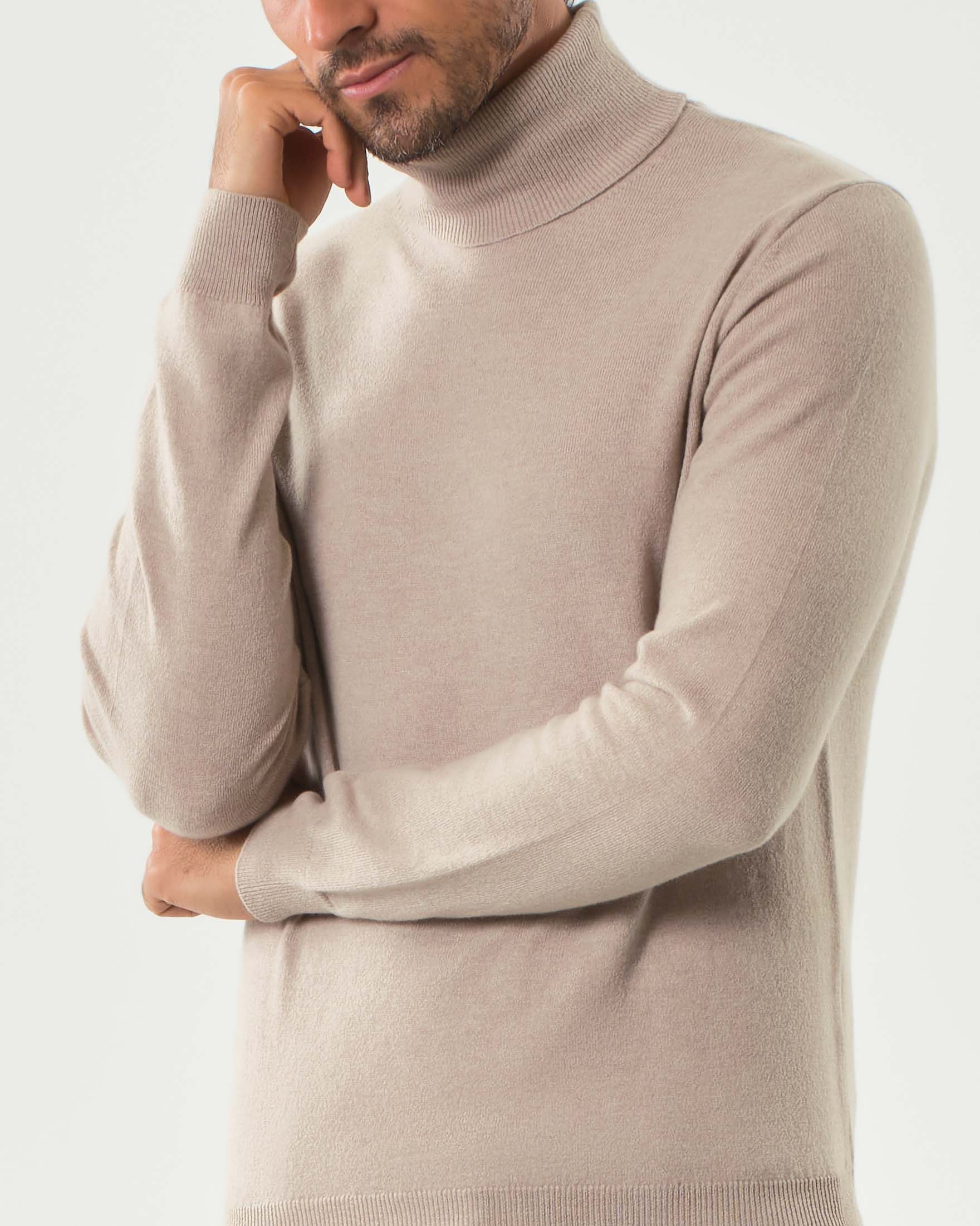 Dolcevita Pellizzari beige in misto lana e cachemire finezza 12 image