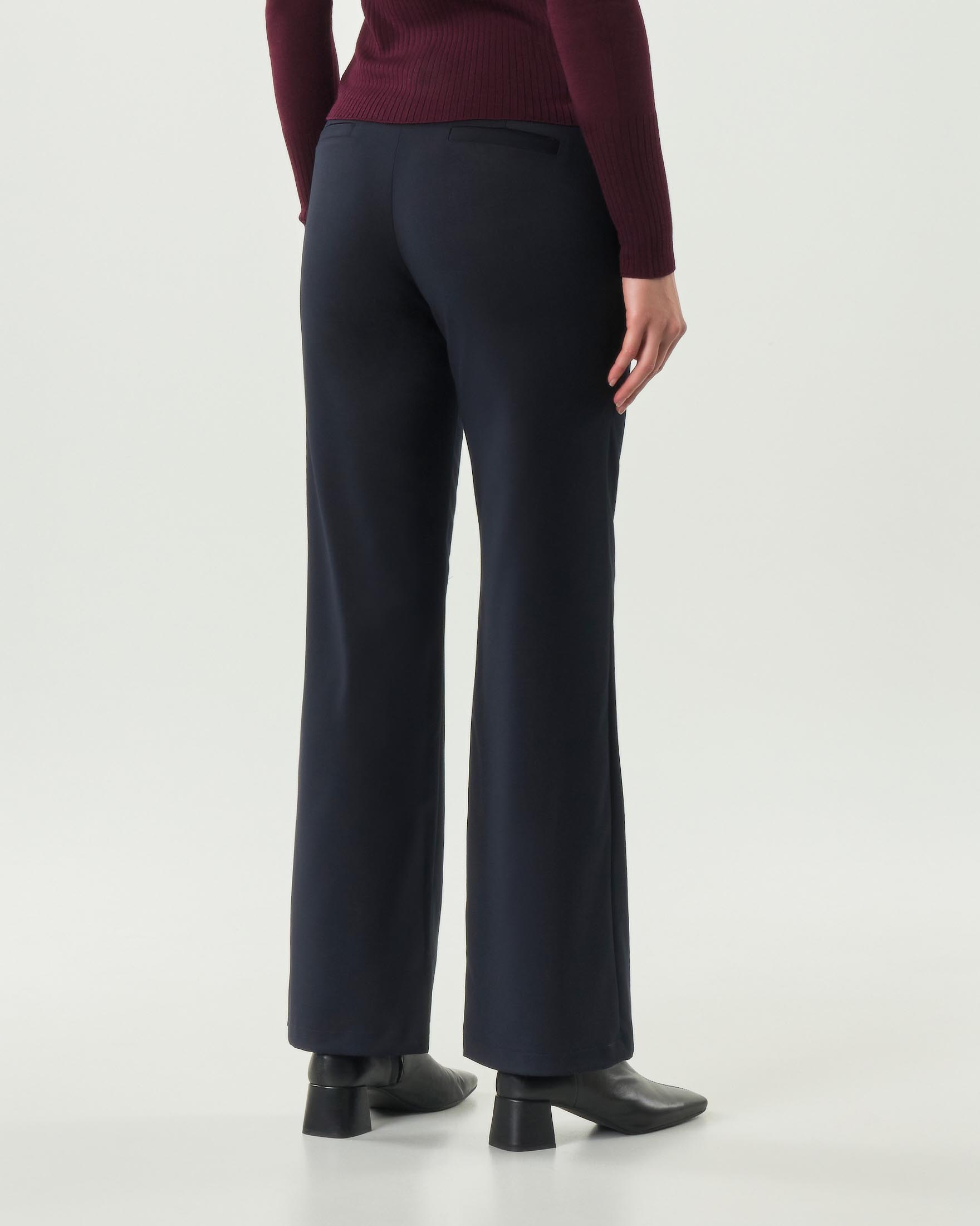 Pantaloni blu straight Hlo! in tela di misto viscosa dalla linea straight