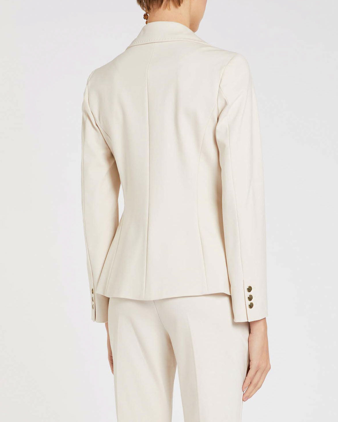 Blazer color gesso Marella in jersey di misto viscosa lavorata con punto Milano image