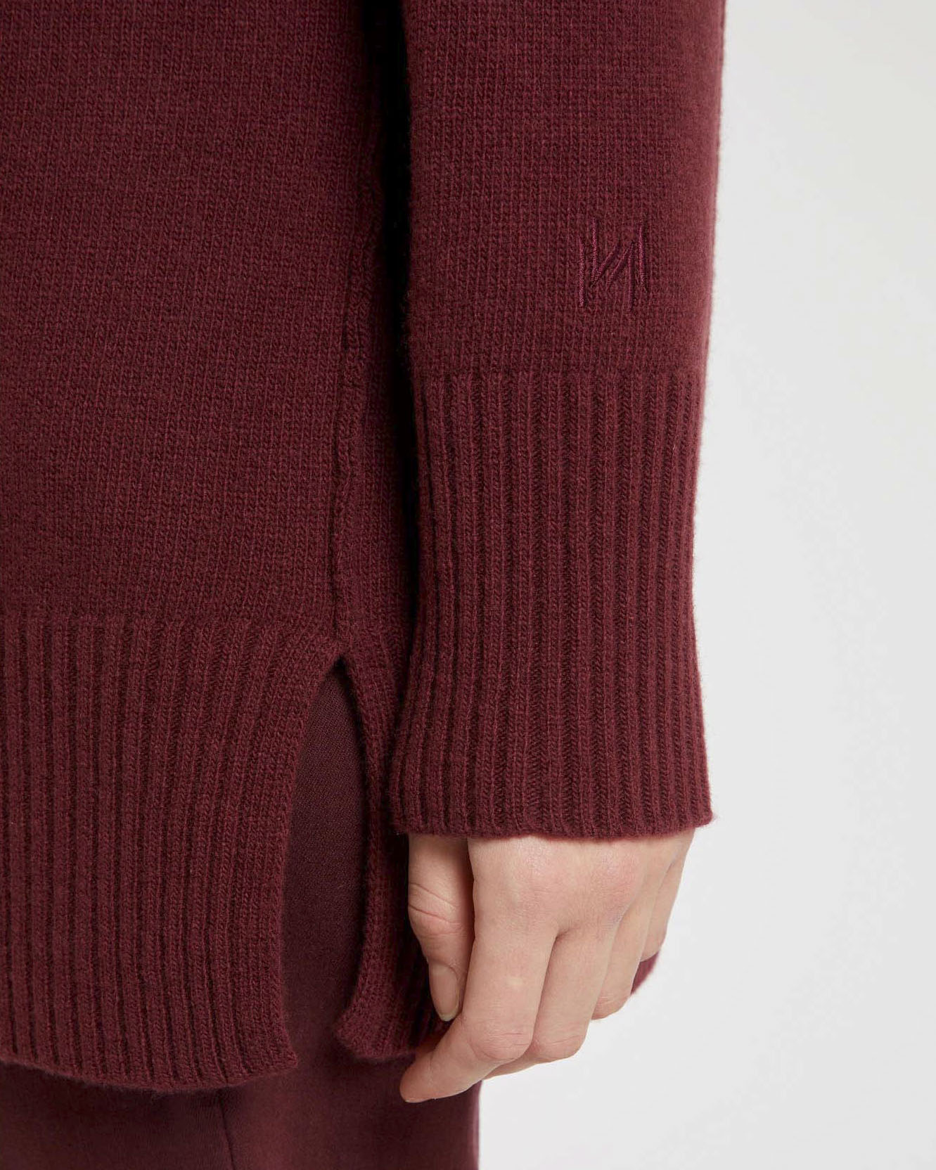 Maglia a collo alto bordeaux Marella MONOCHROME in pura lana cardata image