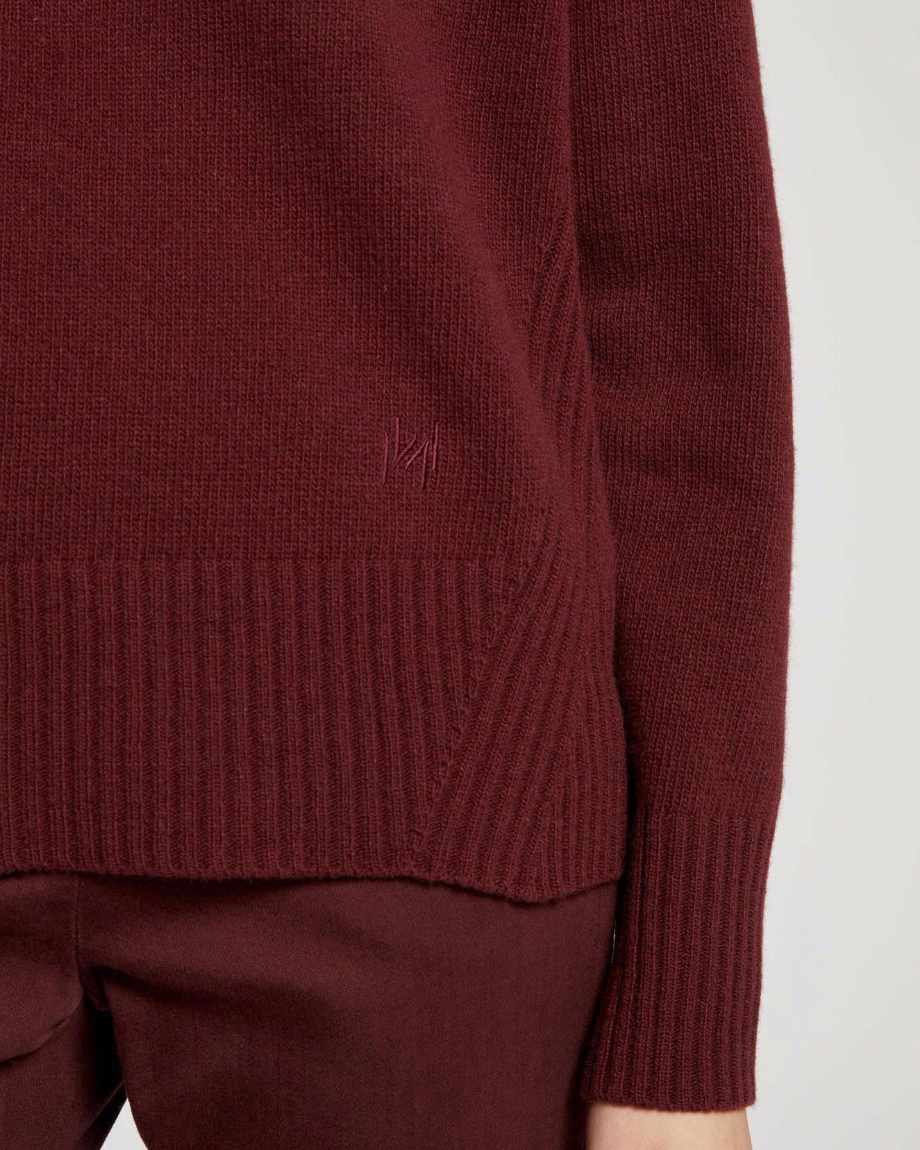 Maglia bordeaux boxy Marella MONOCHROME in pura lana con maniche raglan image