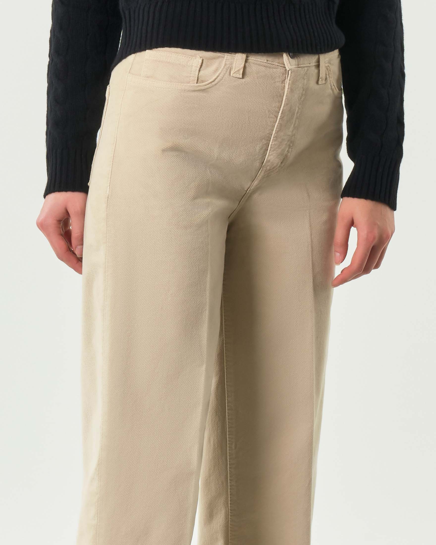 Pantaloni Bonheur cinque tasche color corda in velluto a coste di cotone stretch image