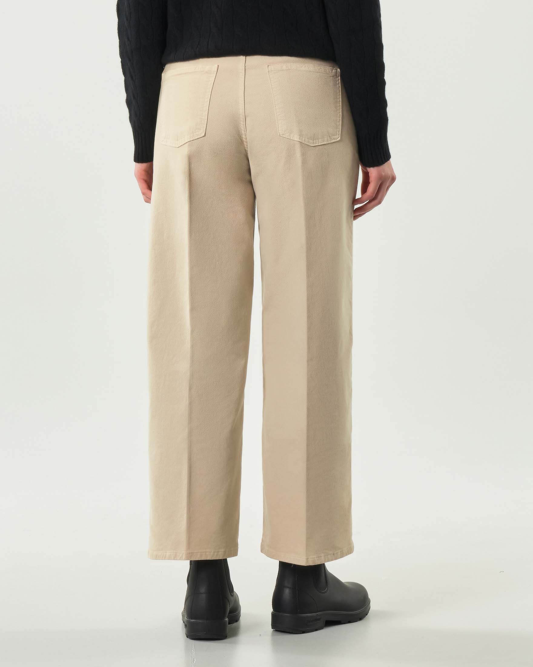 Pantaloni Bonheur cinque tasche color corda in velluto a coste di cotone stretch