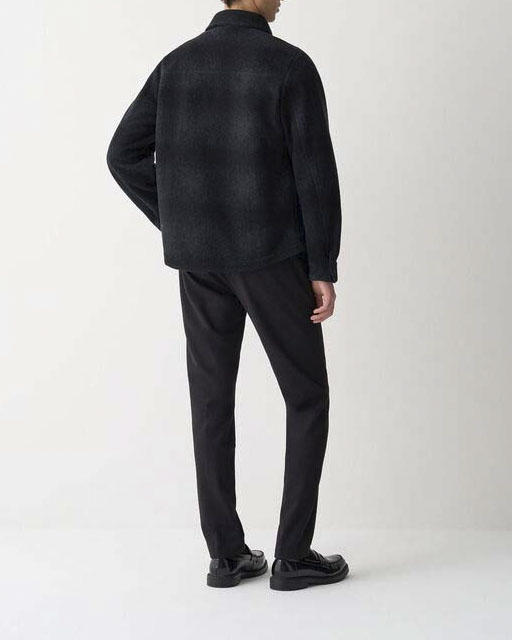 Overshirt Colmar Originals in pile grigio antracite a fantasia check soffusa image