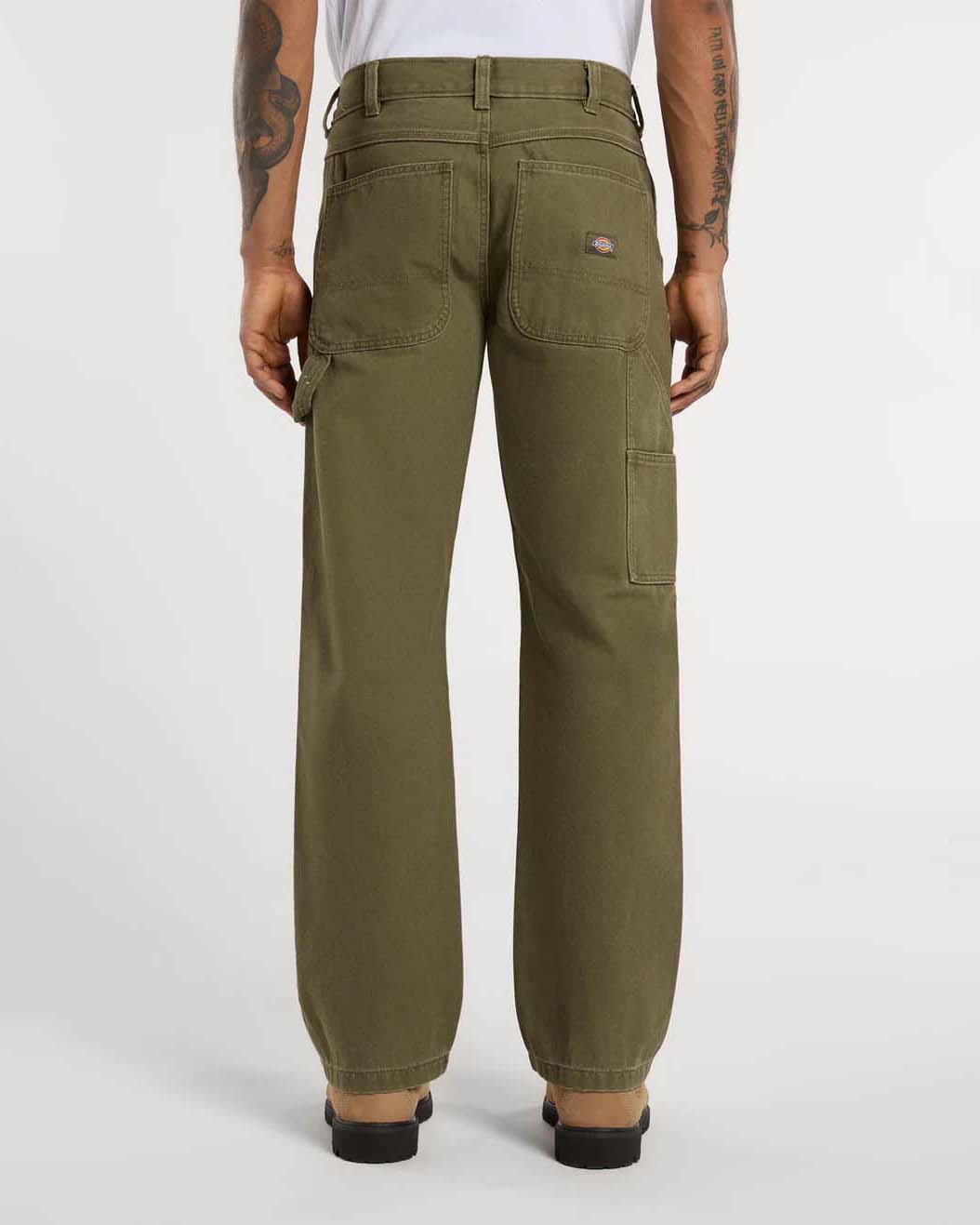 Pantalone carpenter Dickies verde militare in canvas di cotone image
