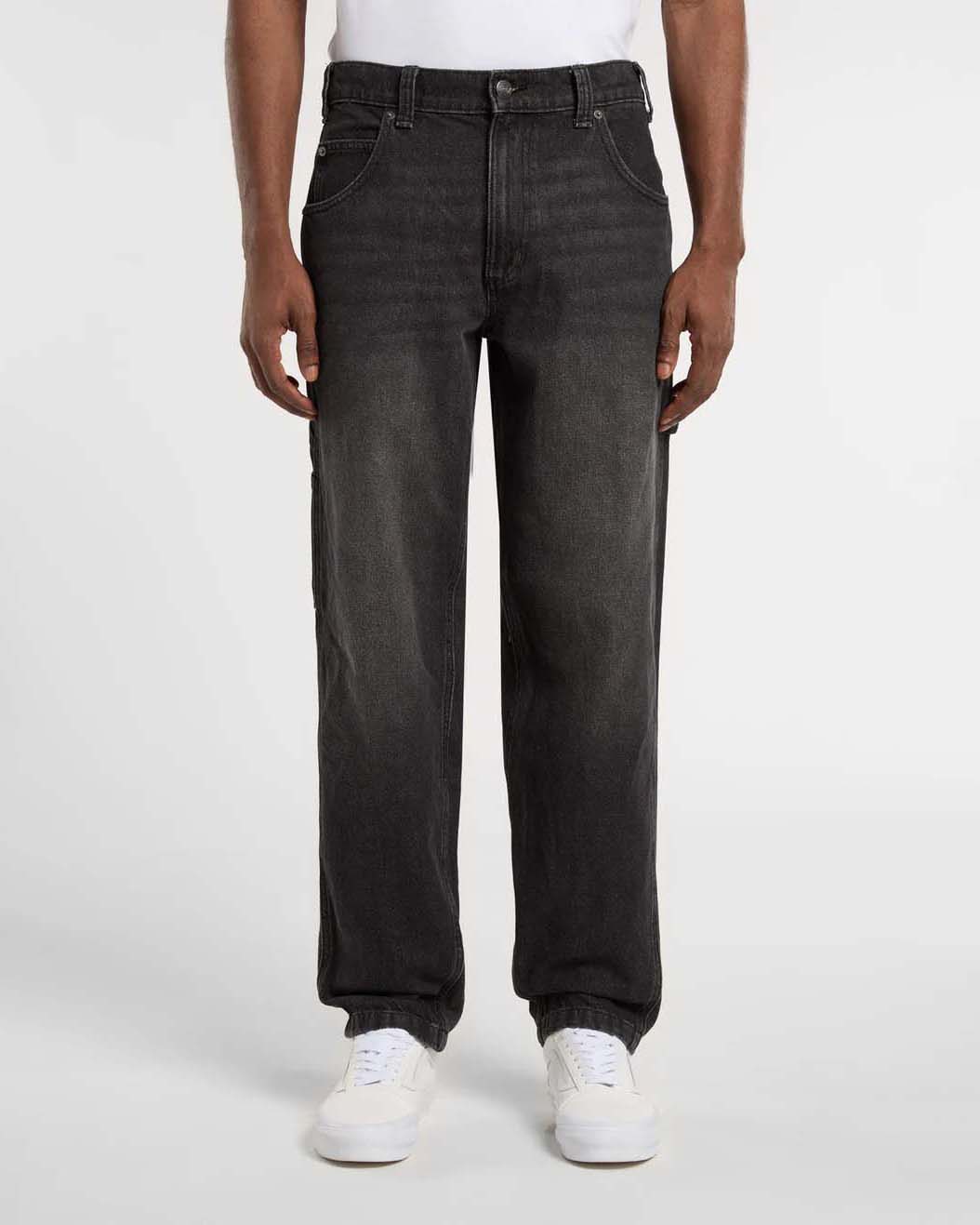 Jeans carpenter Dickies nero in denim nero stone washed