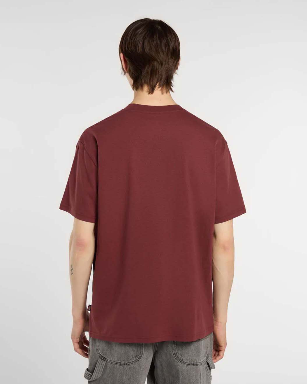 T-shirt bordeaux Dickies mezza manica in puro cotone con taschino sul petto