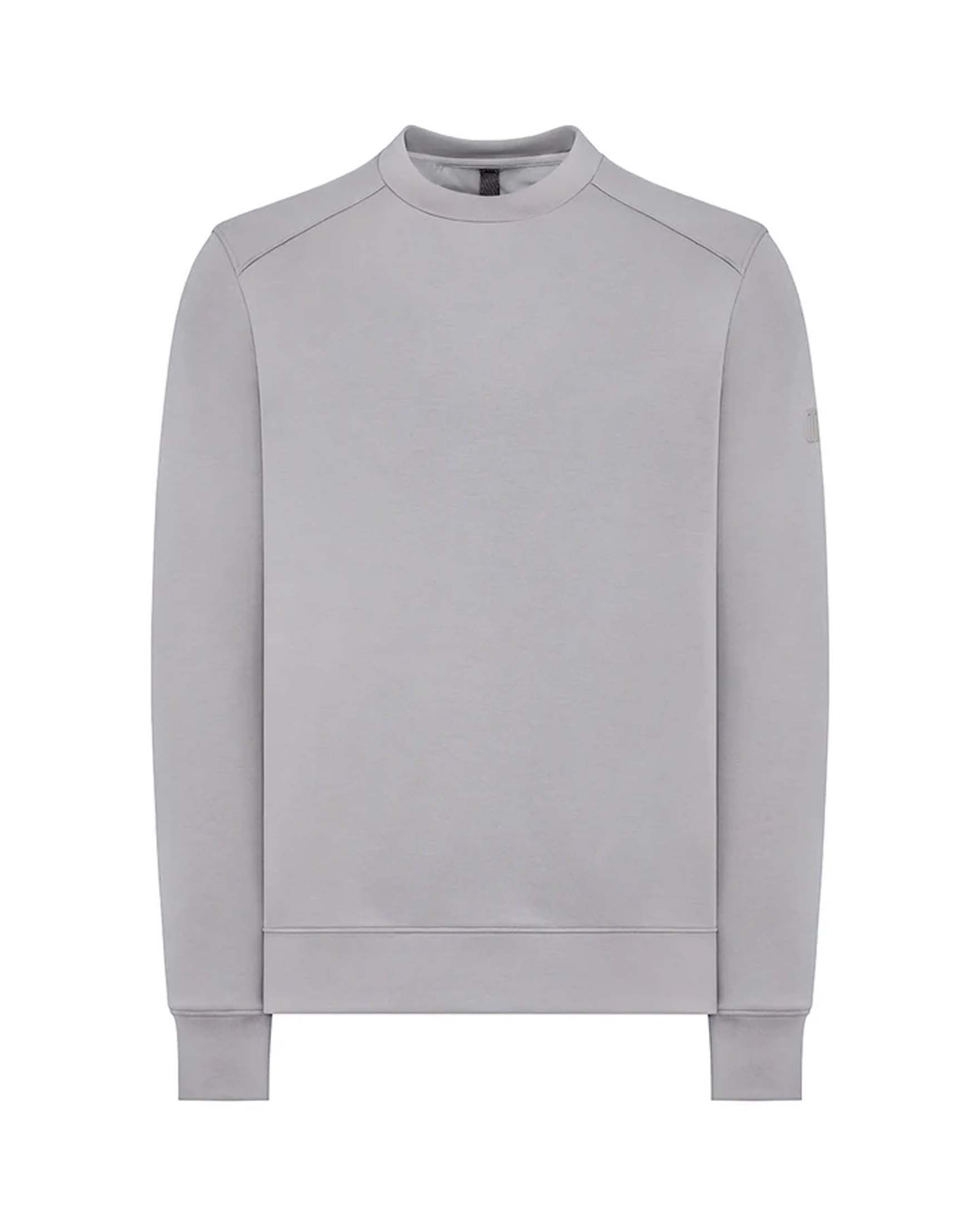 Felpa girocollo Duno grigia in jersey di cotone elasticizzato