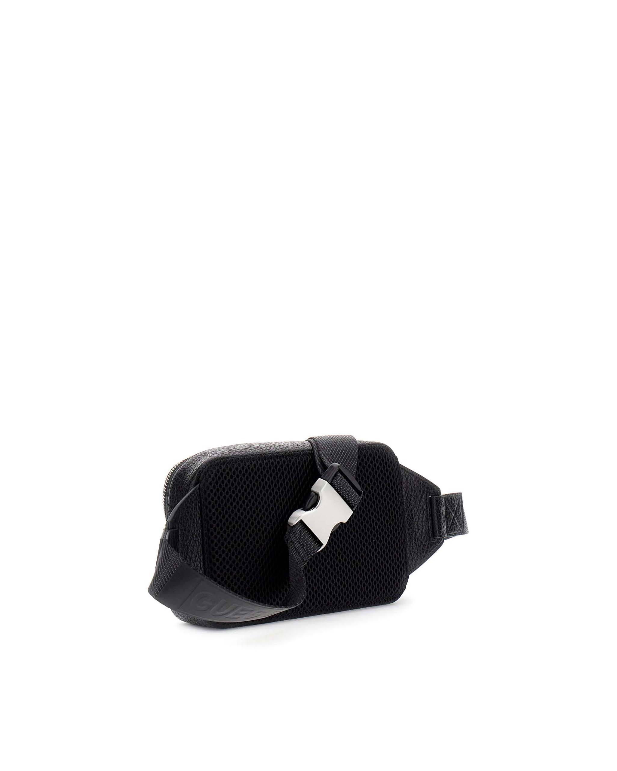 Borsa a tracolla Guess nera in similpelle con logo stampato sul davanti image