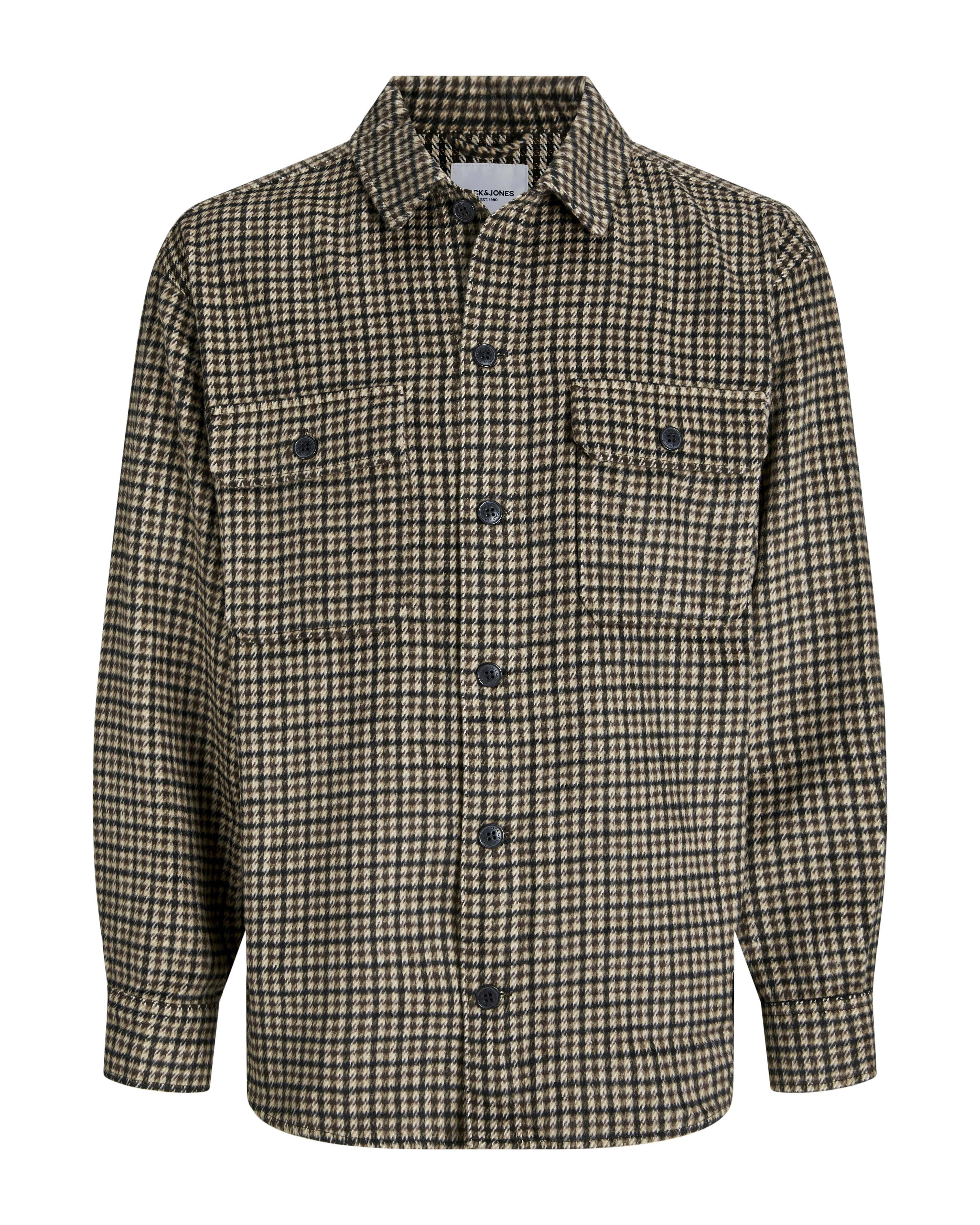Overshirt Jack & Jones noce in tessuto pied de poule