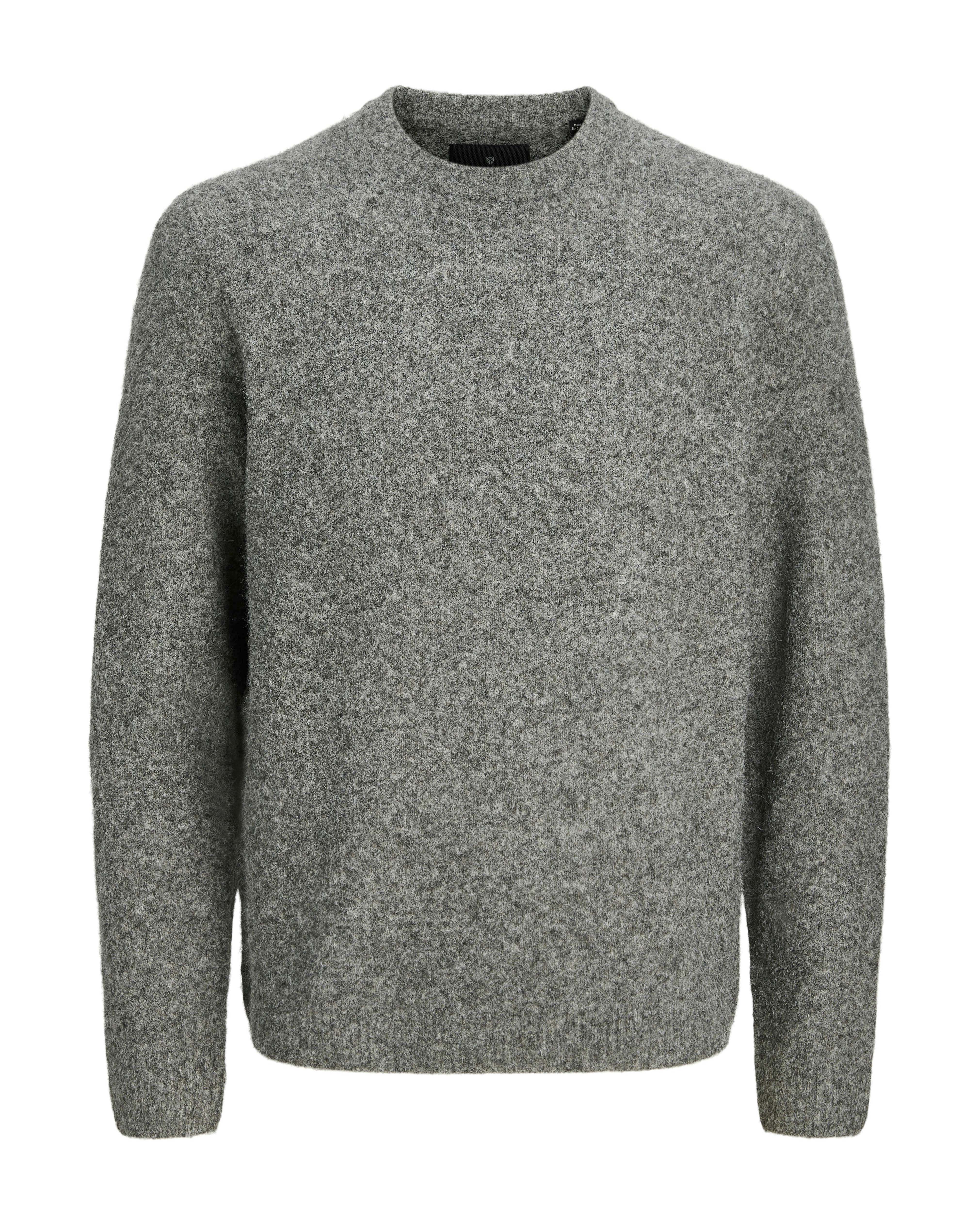 Maglione girocollo Jack & Jones grigio in misto alpaca