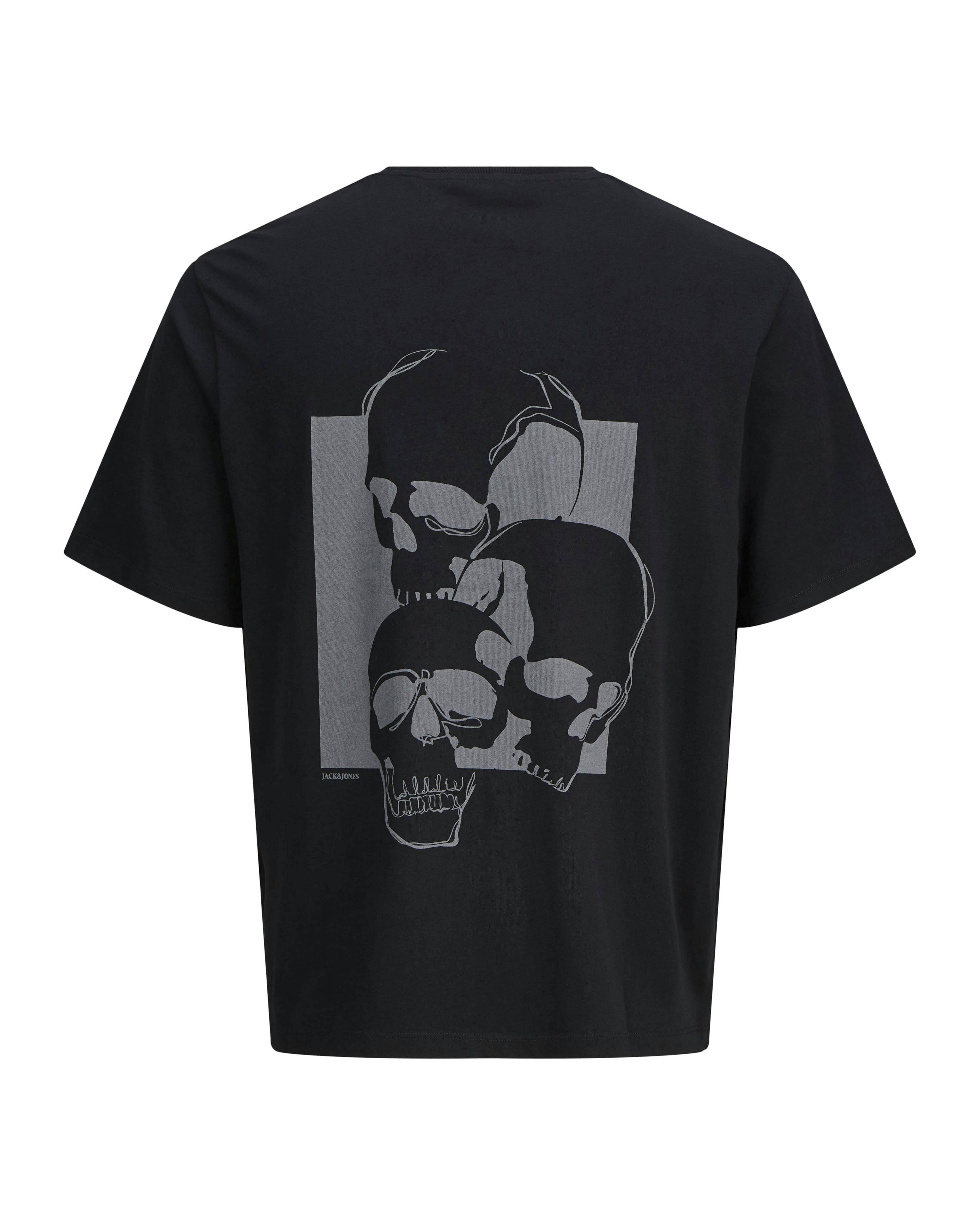 Jack & Jones Maglietta Uomo Jjxmas - Teschio Natalizio, Stampa Soffice, Maniche Corte