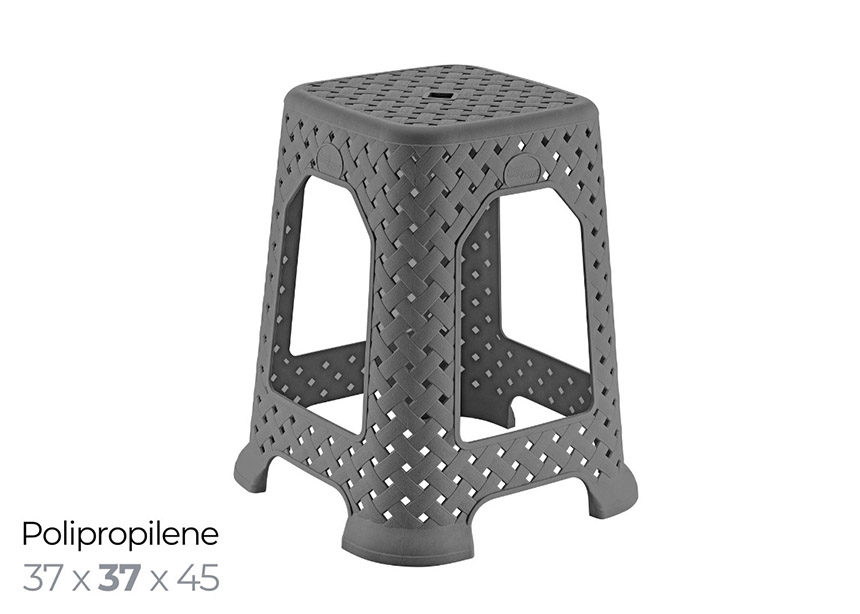 SGABELLO COMODO BIG GRIGIO/ANTRACITE 37X37X45 CM