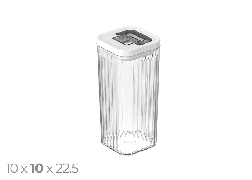 CONTENITORE ERMETICO TRASPARENTE 10X10X22.5 CM