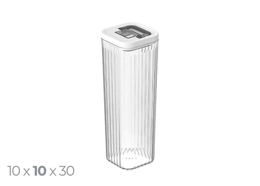 CONTENITORE ERMETICO TRASPARENTE 10X10X30 CM