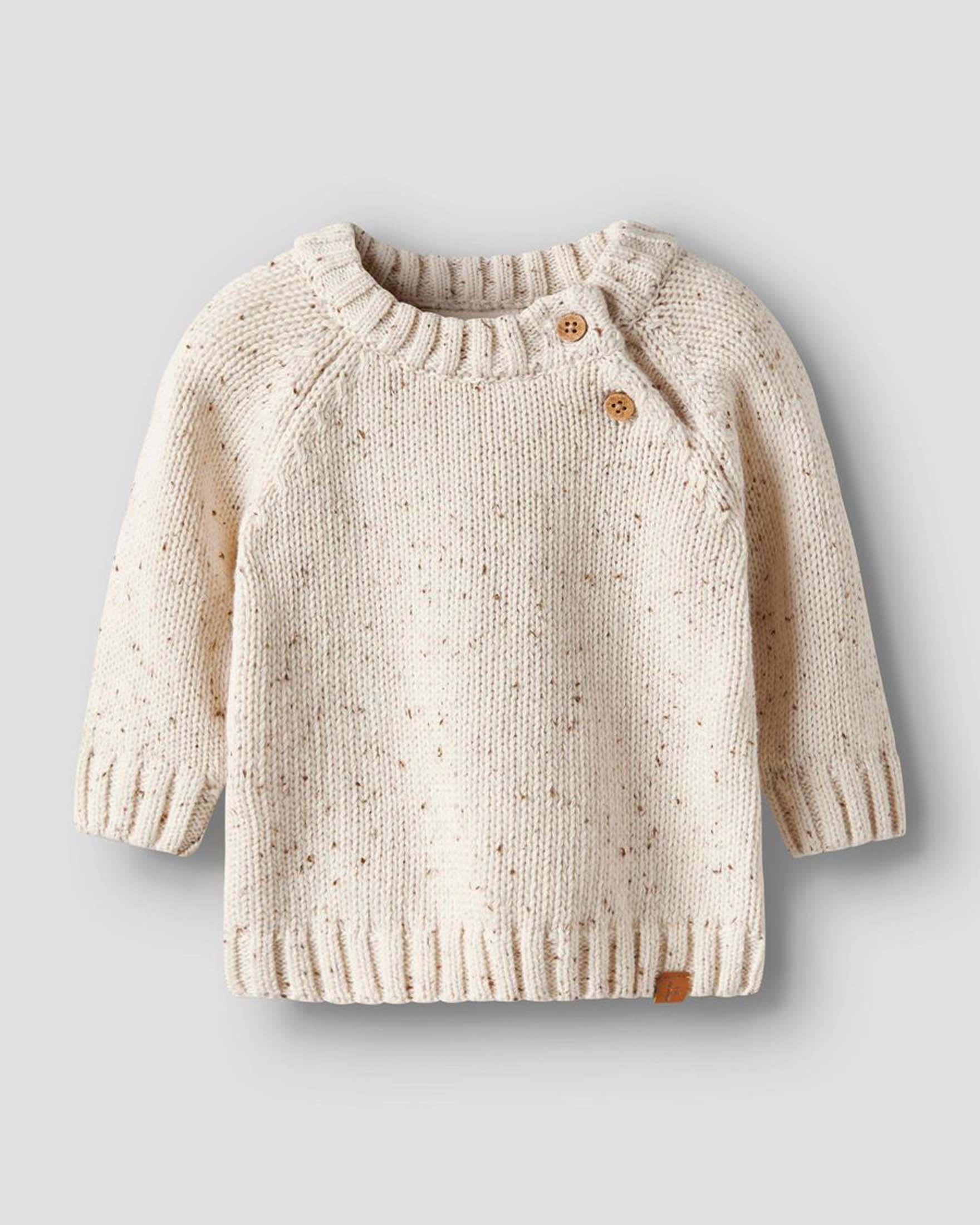 Maglioncino in puro cotone avorio lavorat tricot con bottoncini