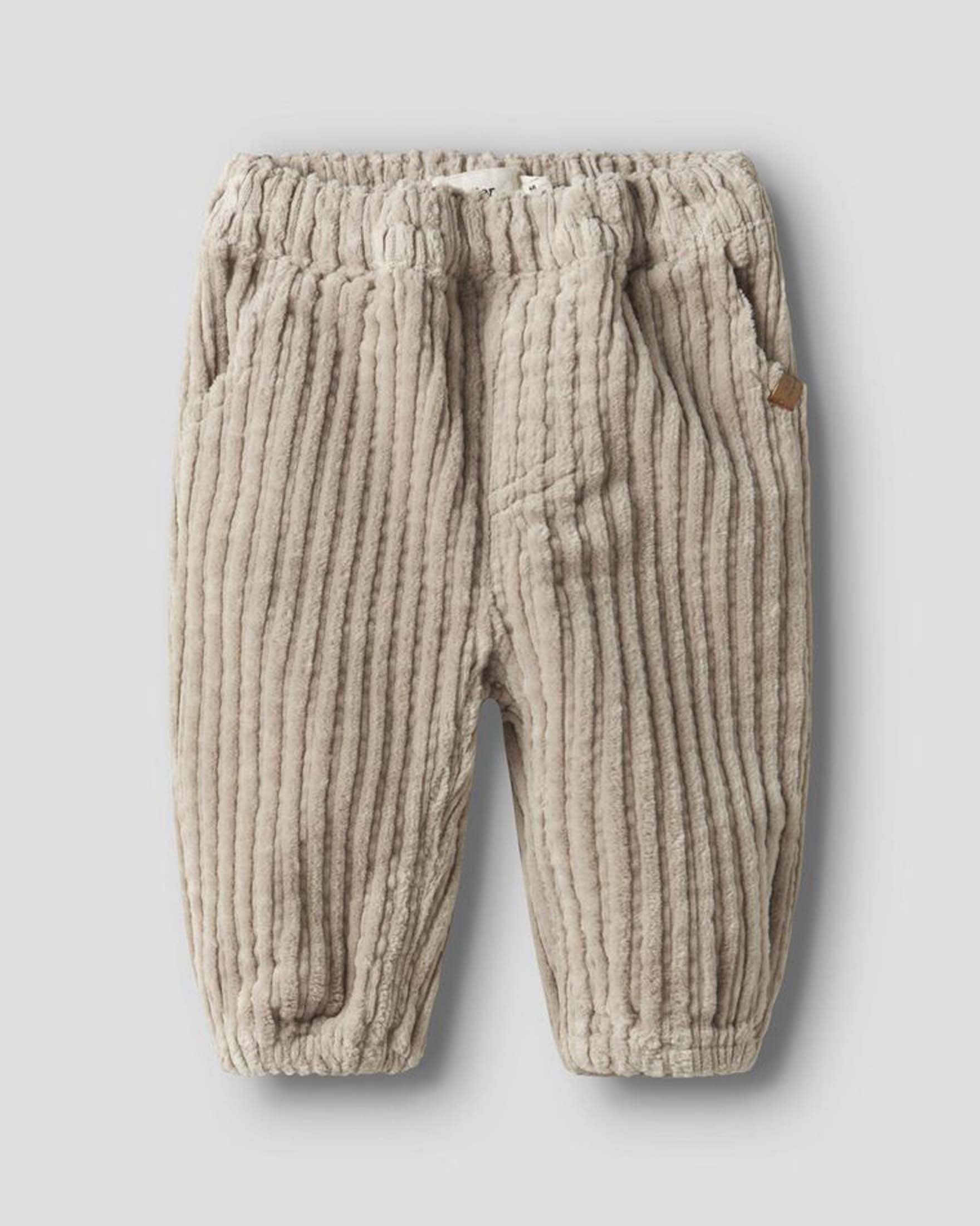 Pantalone Lil'Atelier in velluto a coste color beige