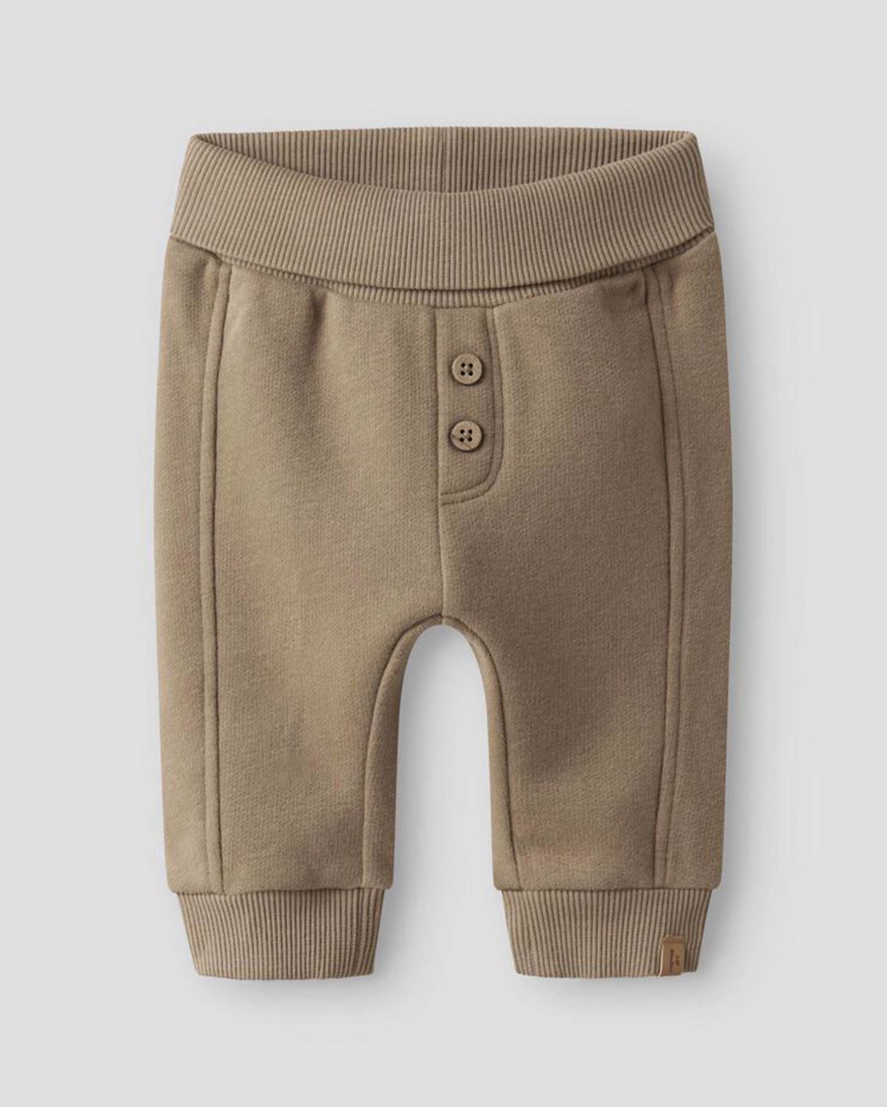 Pantalone Lil'Atelier color cammello in felpa di cotone stretch