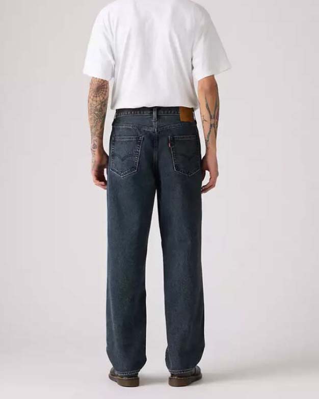 Jeans Levi's 568 straight-fit lavaggio scuro stone washed in tela di puro cotone image