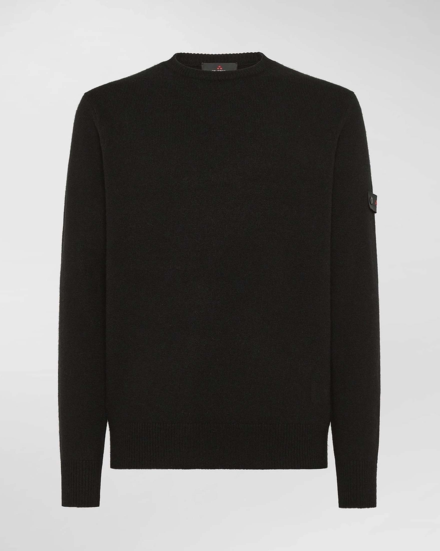 Maglia girocollo Gediz Peuterey nera in misto lana yak