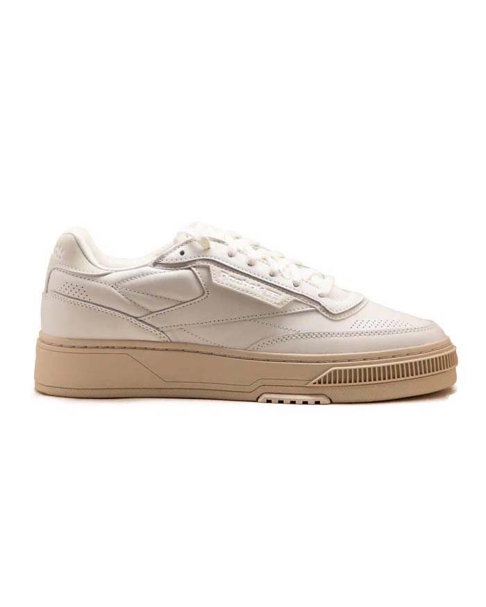 Reebok — Sneakers Reebok Club C in pelle bianca con dettagli traforati