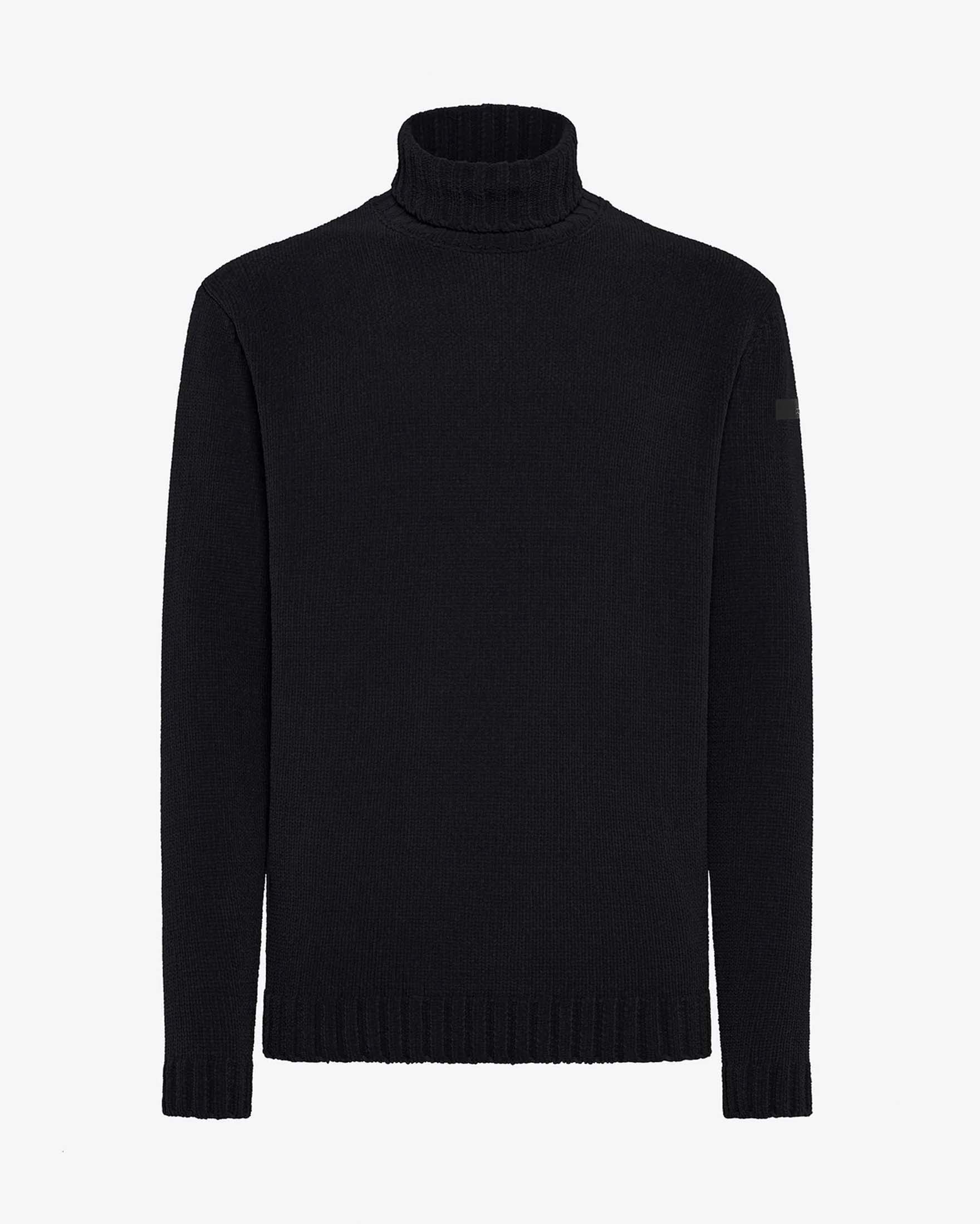 Dolcevita nero R.R.D. Cinematt Turtleneck Knit in ciniglia