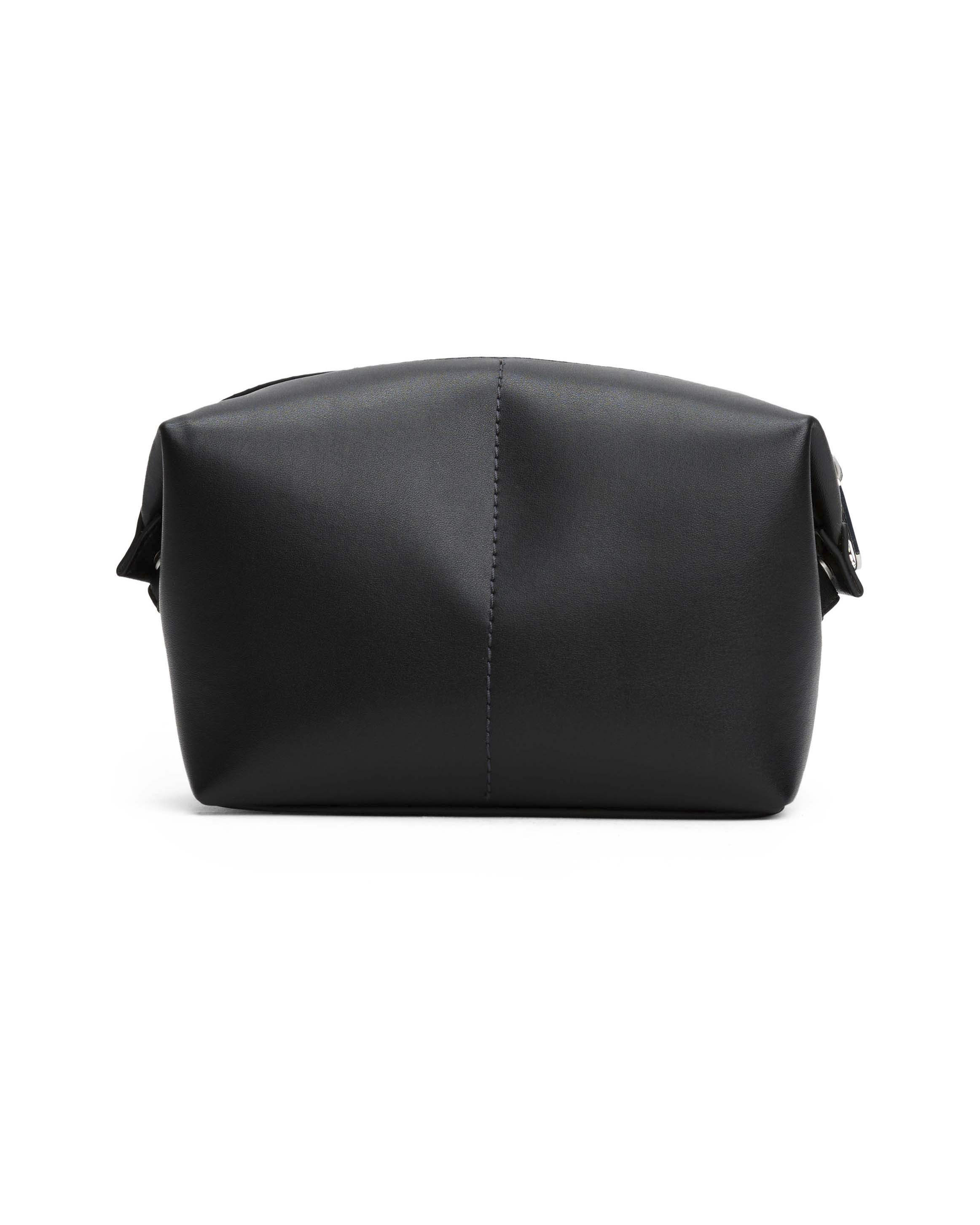 Beauty case Tommy Jeans nero in misto pelle con flag porta logo image